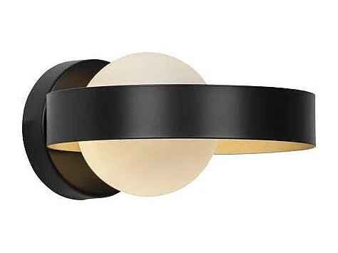 Aplique a pared Arianna acabado negro, 10cm(alto) 21cm(ancho) 18cm(largo)