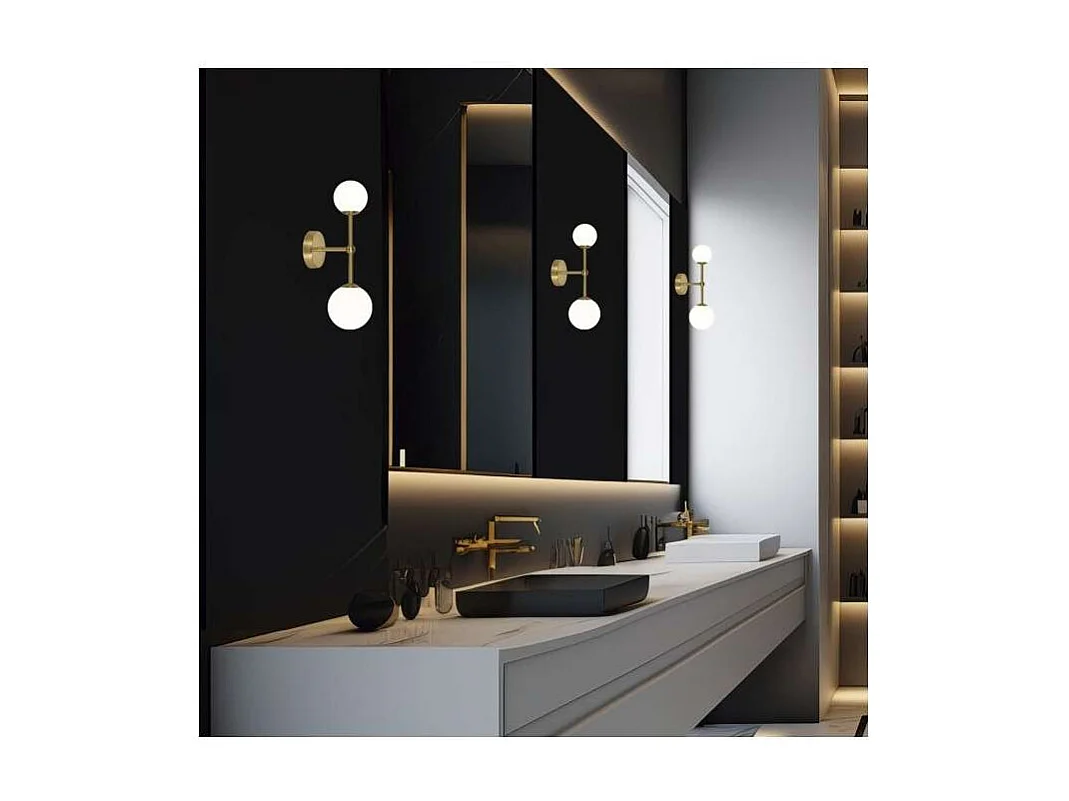 Aplique a pared modelo Cosmica acabado latón, 40cm(alto) 18cm(ancho) 15cm(fondo)