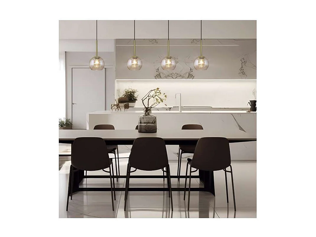 Colgante 1 luz modelo Cacela acabado negro/laton, 40cm(alto) 15cm(ancho) 15cm(fondo)