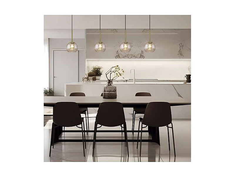 Colgante 1 luz modelo Cacela acabado negro/laton, 40cm(alto) 15cm(ancho) 15cm(fondo)