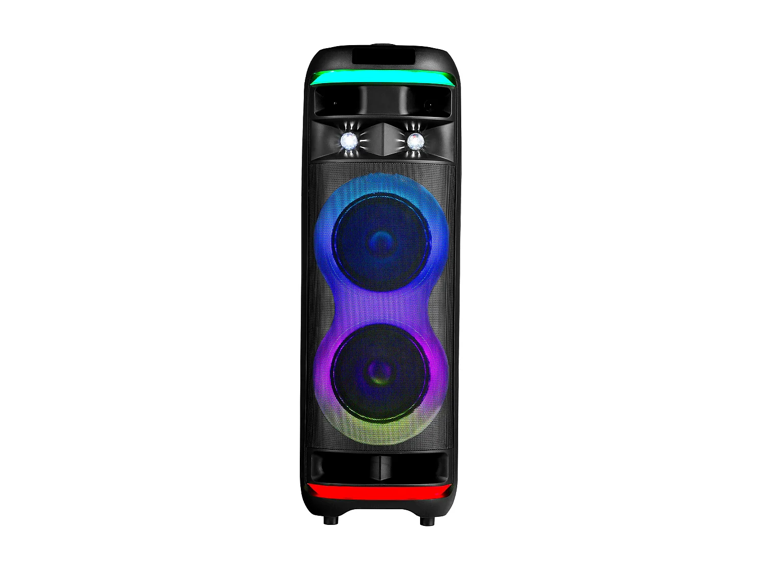 Máquina de Karaoke SucceBuy para Adultos, 80 W, Altavoz Bluetooth Portátil de 8 Pulgadas con 2 Micrófonos Inalámbricos, Luz LED, Función TWS, Ruedas