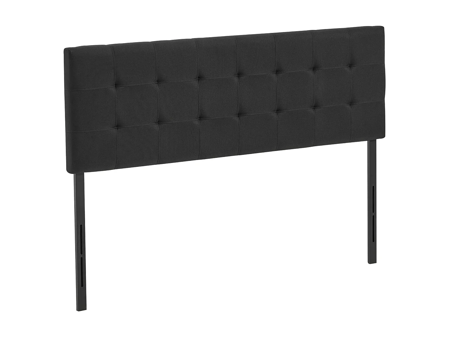 Hoofdeinde SucceBuy voor Queensize Bed, in Hoogte Verstelbaar Hoofdeinde op Voet, Comfortabel Gestoffeerd met Ruitjesmotief, voor Slaapkamer, Slaapzaal, Zwart