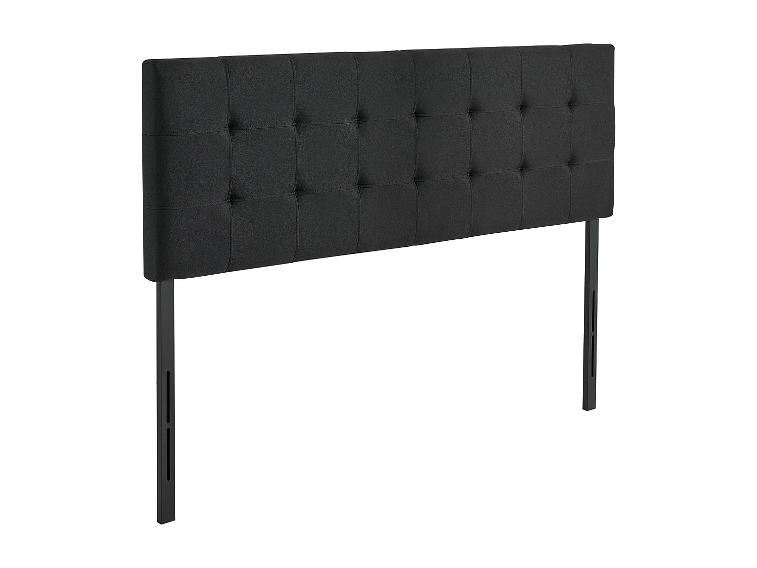 Hoofdeinde SucceBuy voor Queensize Bed, in Hoogte Verstelbaar Hoofdeinde op Voet, Comfortabel Gestoffeerd met Ruitjesmotief, voor Slaapkamer, Slaapzaal, Zwart