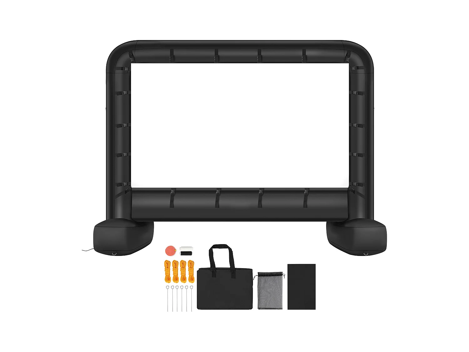 Écran de Projection Gonflable SucceBuy, Diagonale de 427 Cm, Format 16:9, 600D, Lavable, avec Sac de Rangement Portable, pour Extérieur, Cinéma Maison