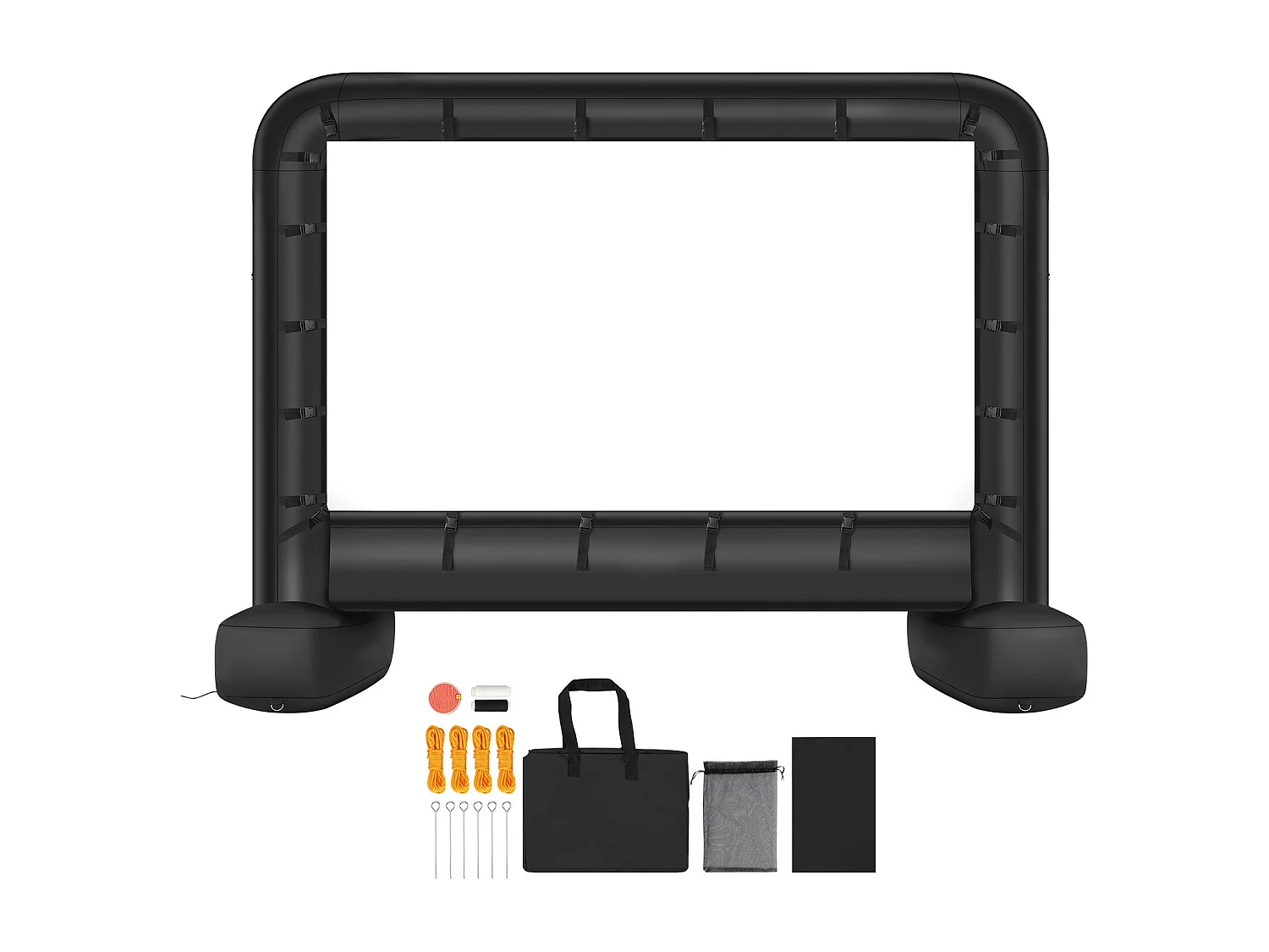 Écran de Projection Gonflable SucceBuy, Diagonale de 427 Cm, Format 16:9, 600D, Lavable, avec Sac de Rangement Portable, pour Extérieur, Cinéma Maison