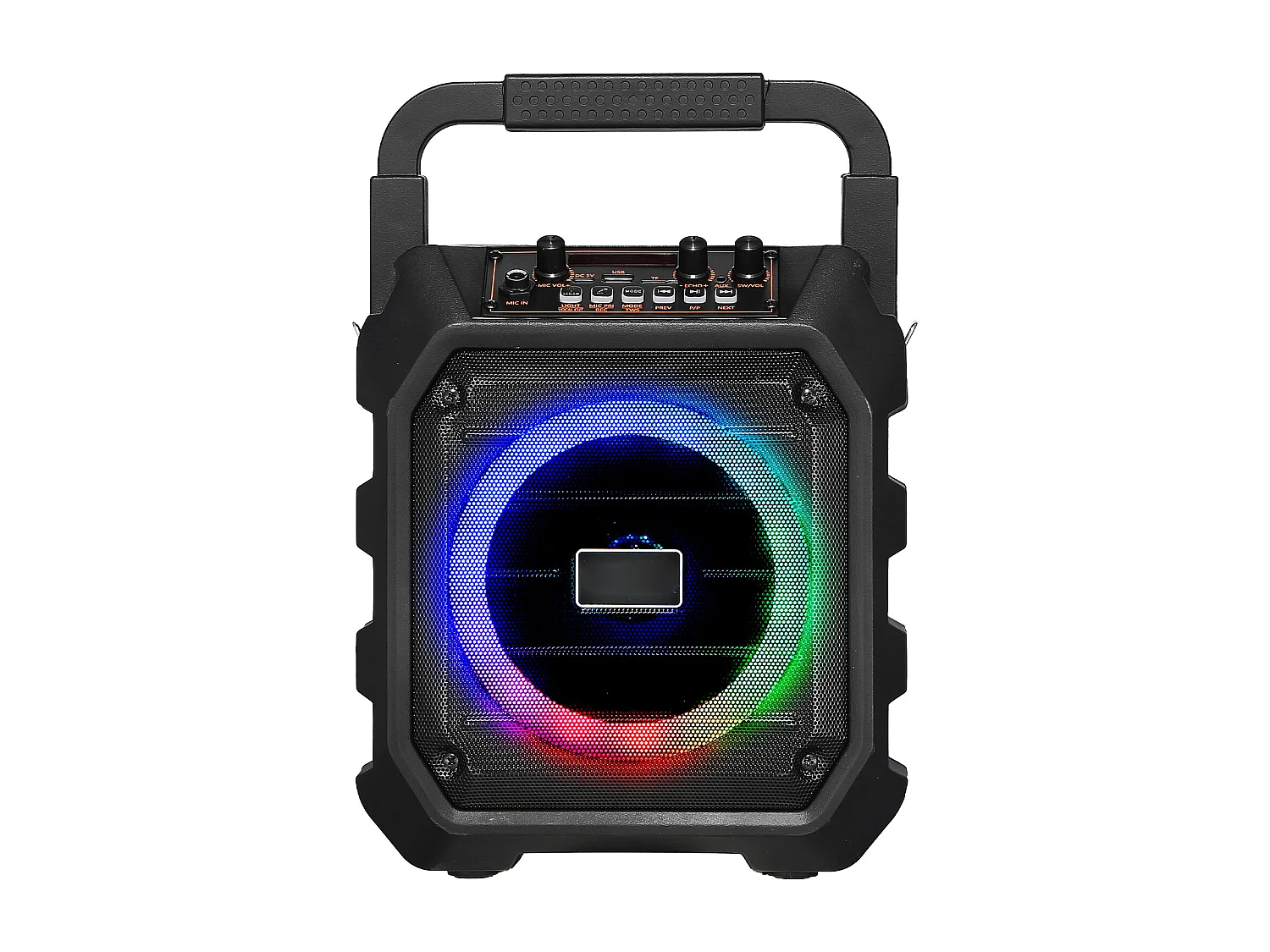 Machine de Karaoké SucceBuy pour Adultes, 20 W, Enceinte Bluetooth Portable de 6,5 Pouces avec 2 Microphones Sans Fil, Lumière LED, Fonction TWS, Poignée