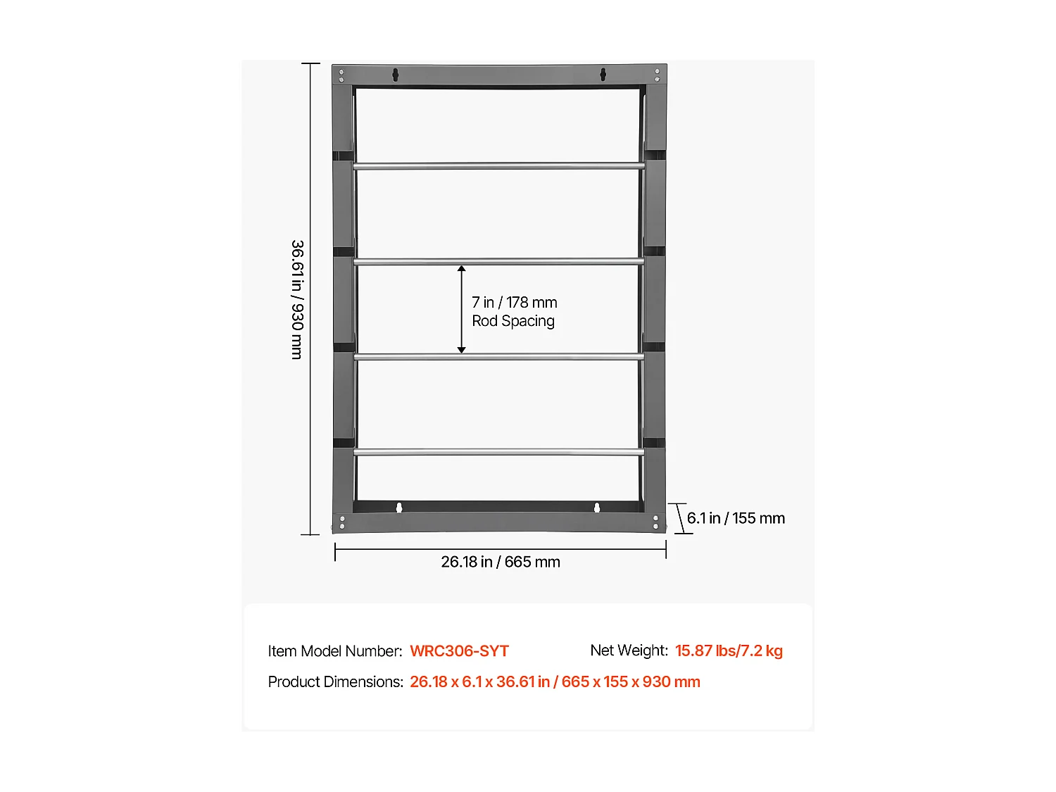 Support de Bobines de Fil SucceBuy, 4 Tiges Réglables, Porte-Bobines de Câbles Mural Acier Laminé à Froid, Support de Rangement, Capacité de Charge 68 kg