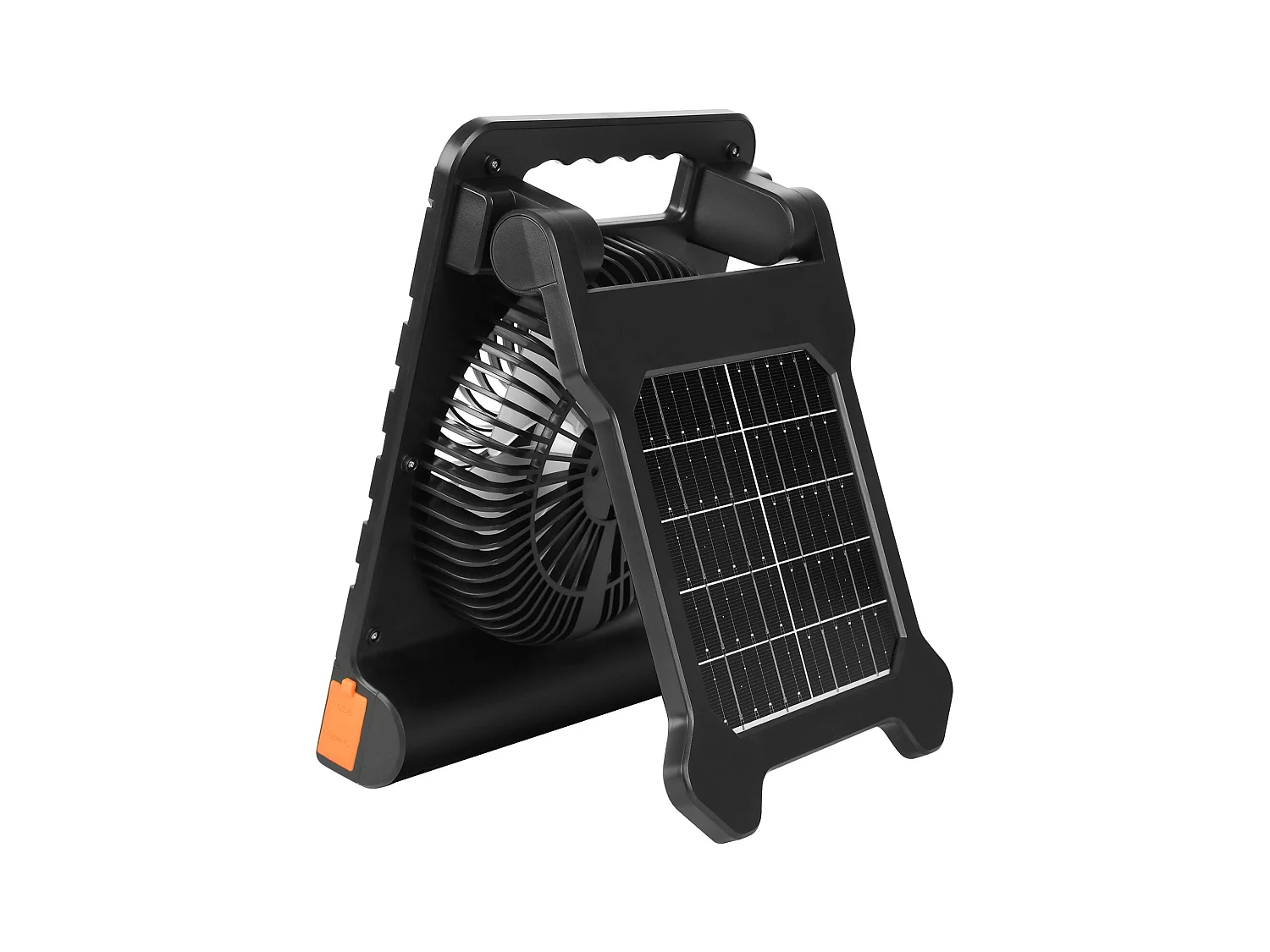 Ventilador Solar SucceBuy Portátil Recargable 10000 mAh con Iluminación LED, Panel Solar Plegable 4 W, 4 Velocidades, Temporizador, Alimentación USB