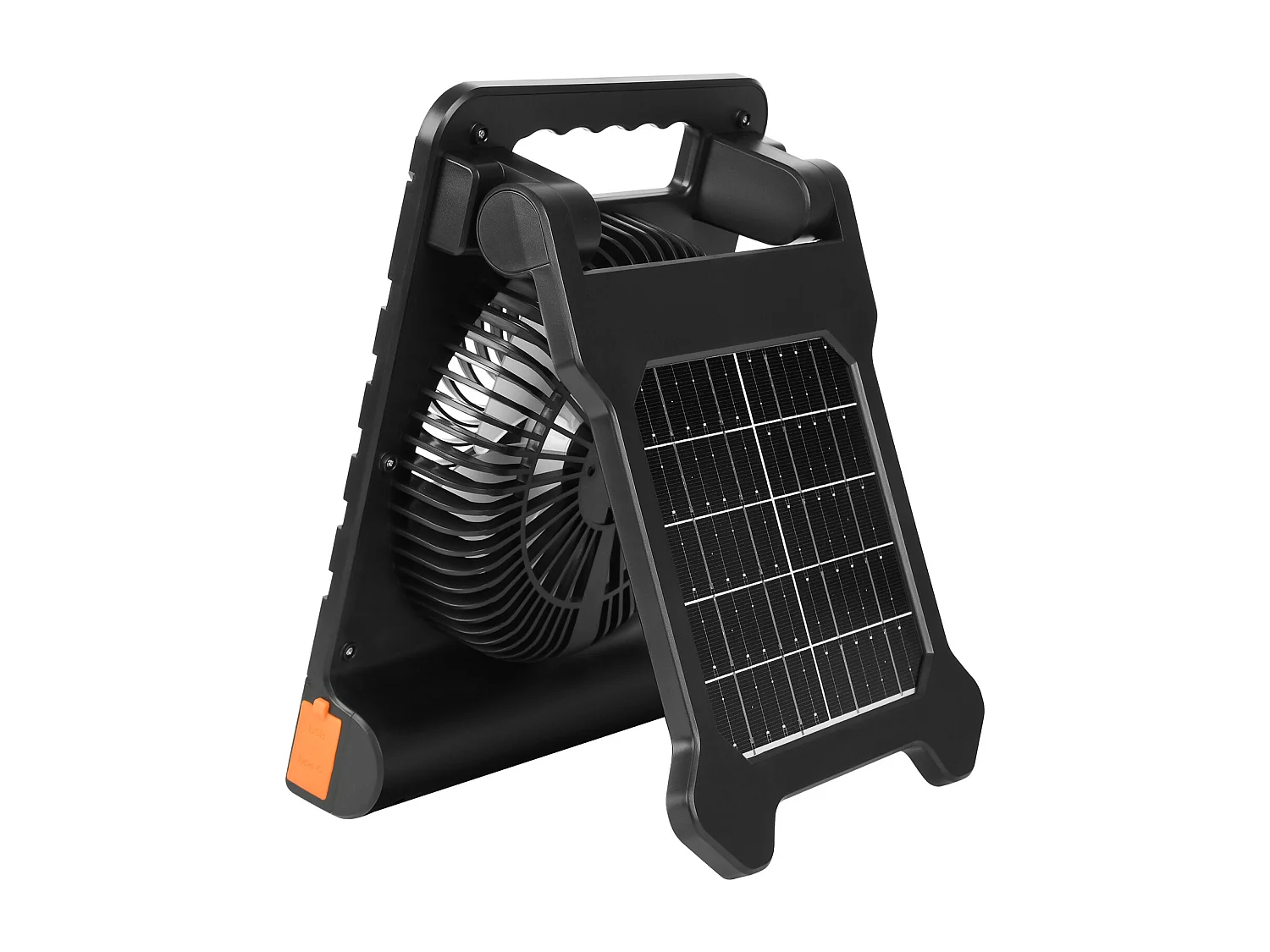 Ventilateur Solaire SucceBuy Portable Rechargeable 10000 mAh avec Éclairage LED, Panneau Solaire Pliable 4 W, 4 Vitesses, Minuterie, Alimentation USB