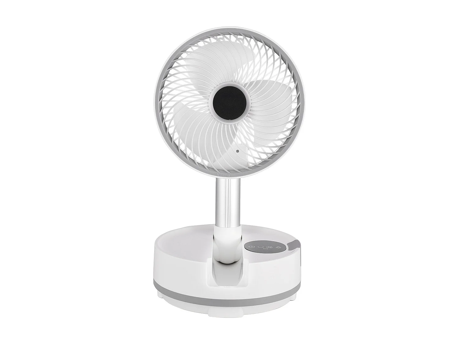 Ventilateur Oscillant SucceBuy Portable Pliable Rechargeable 20,3 cm, 3 en 1, Alimenté par Batterie, avec Télécommande, Silencieux, pour Table, 8 Vitesses