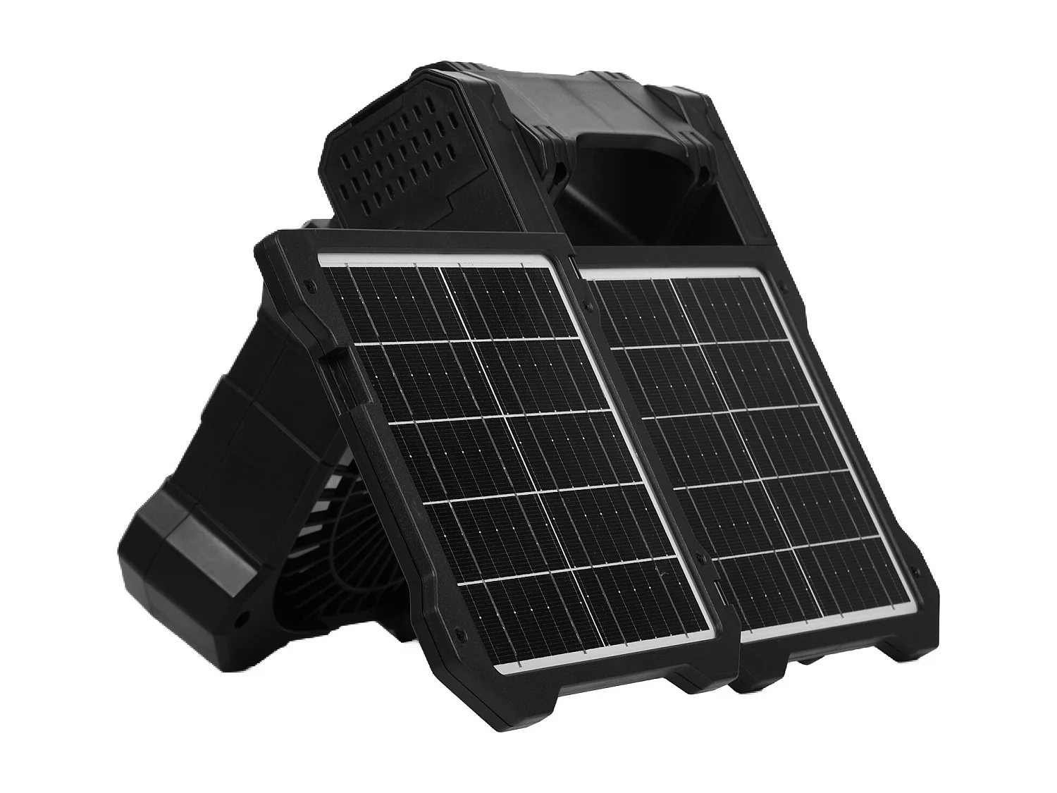 Ventilateur Solaire SucceBuy Rechargeable 20000 mAh Ventilateur Portable Silencieux 20 cm avec Éclairage LED, Panneau Solaire 7 W, 5 Vitesses, Minuterie