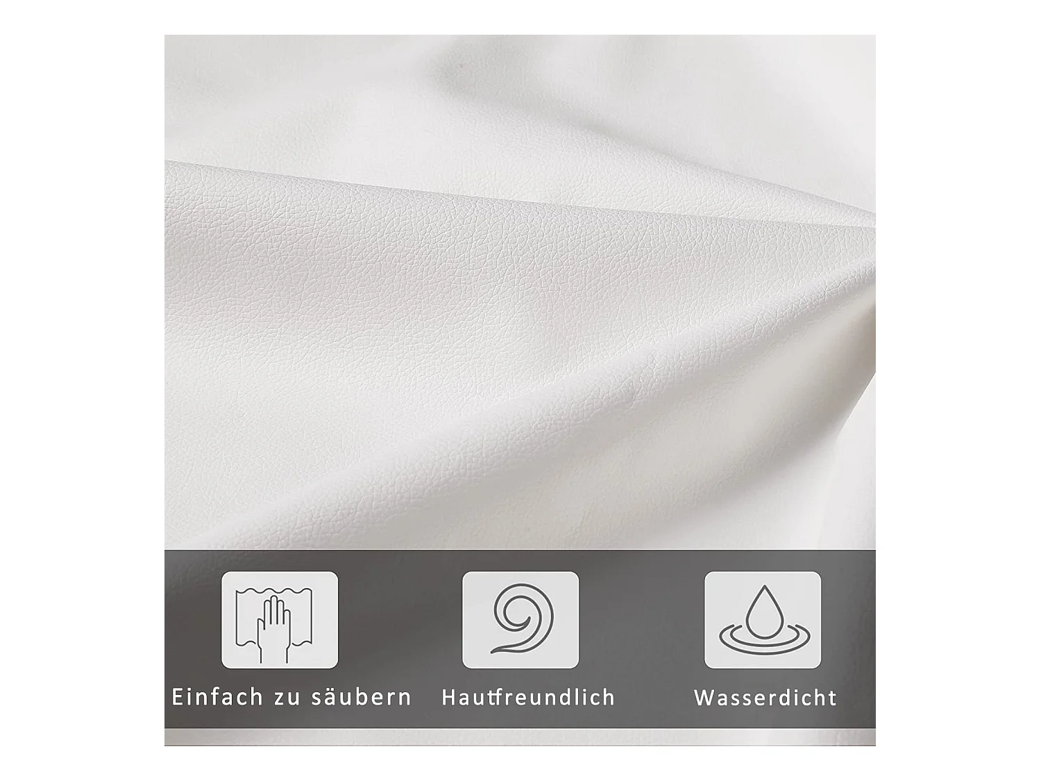 140x200 opbergbed met ledverlichting, gestoffeerd bed met lattenbodem, tweepersoonsbed, wit