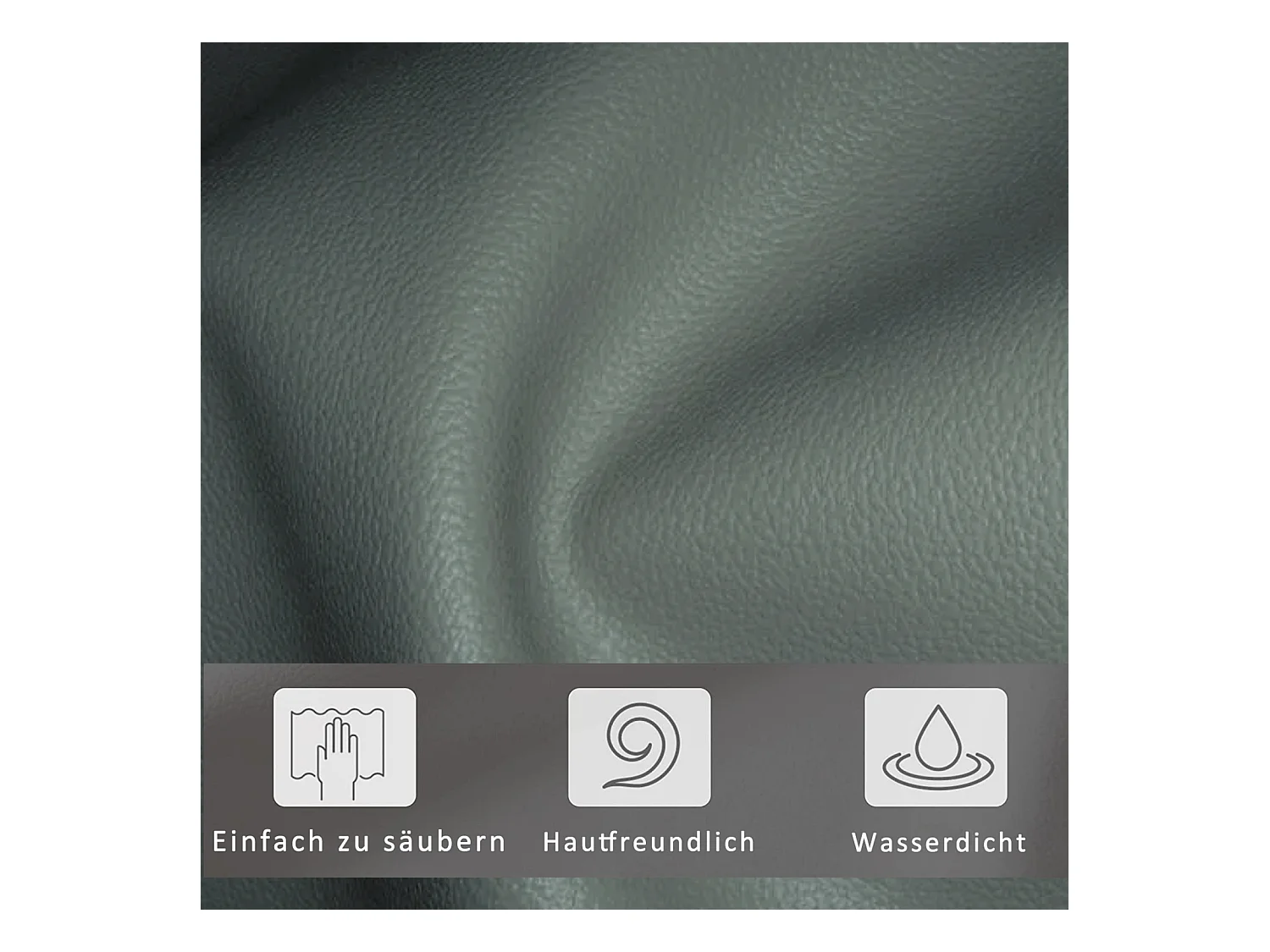 Lit 140x200 Cm Avec LED, Tête Relevable, Sommier Lattes, Rangement, Pu Capitonné, Gris