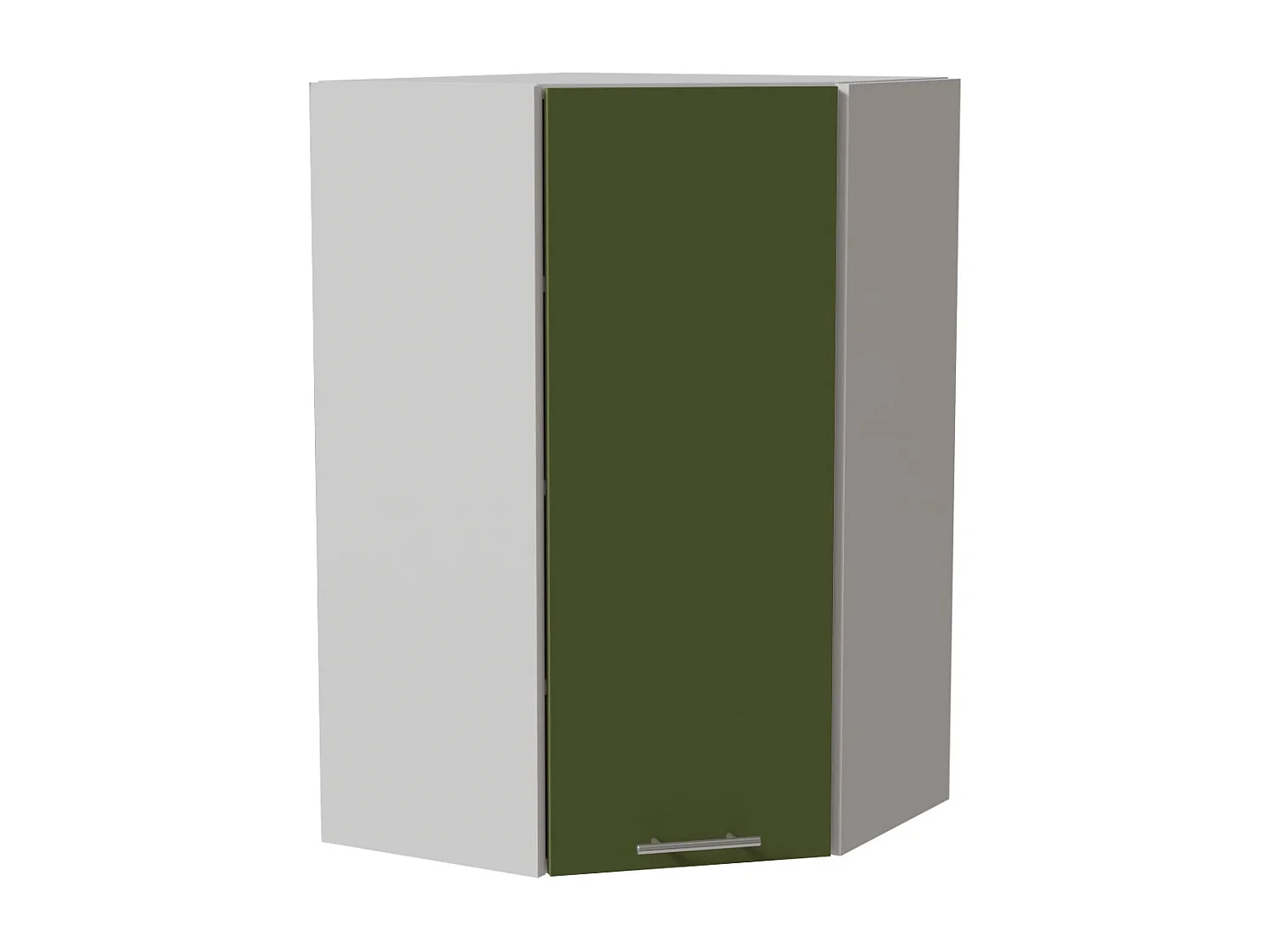 ECKHÄNGESCHRANK Brerra RAL 6025 farngrün Matt / Weiß Matt 60 / 60 / 96cm