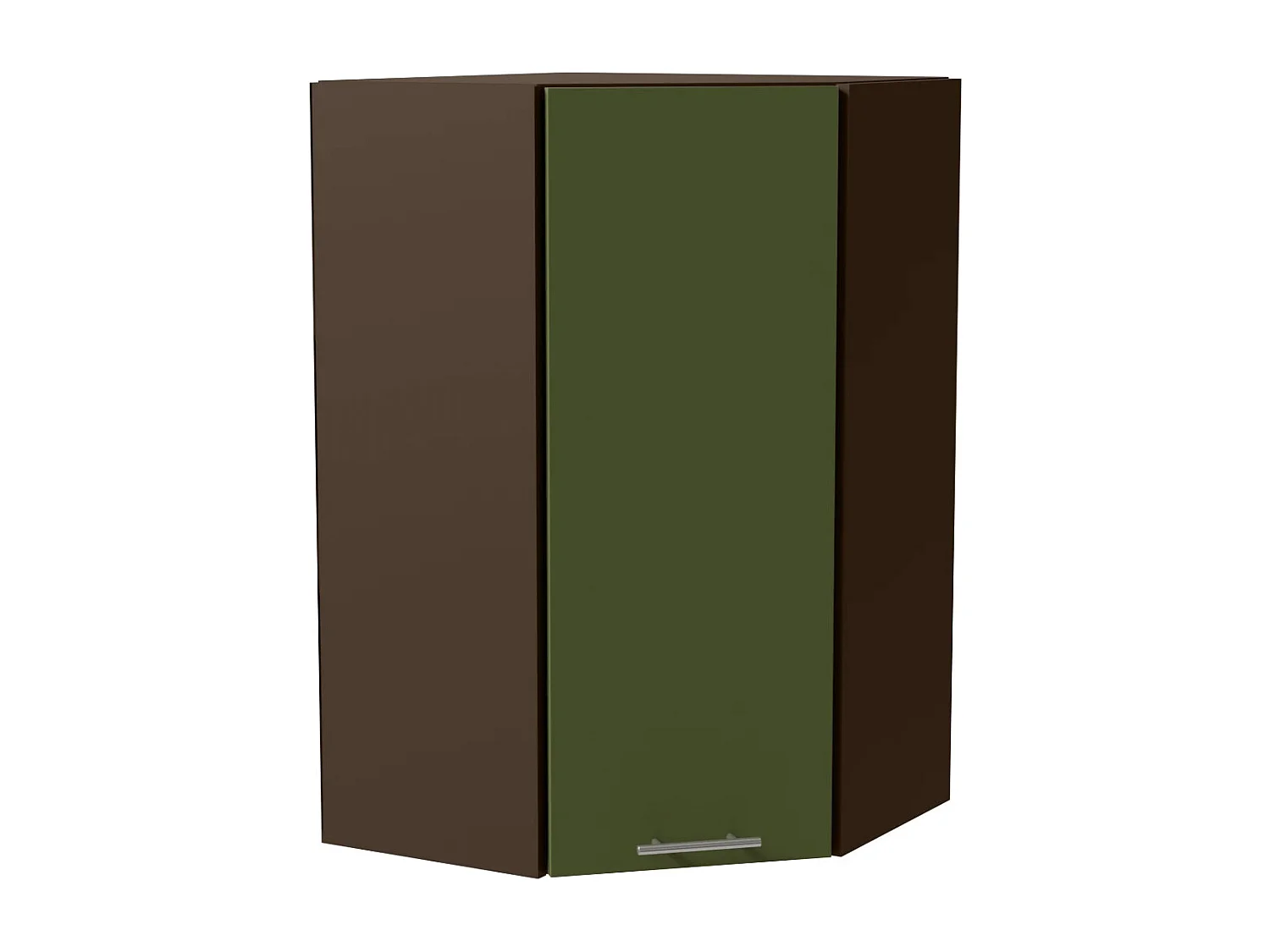 ECKHÄNGESCHRANK Brerra RAL 6025 farngrün Matt / Lava Matt 60 / 60 / 96cm