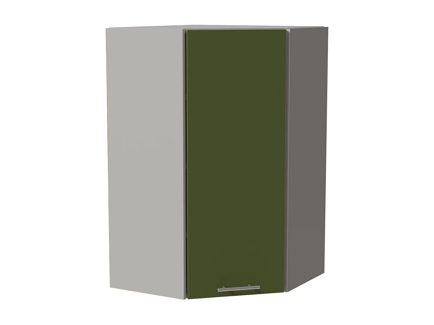 ECKHÄNGESCHRANK Brerra RAL 6025 farngrün Matt / Grau Matt 60 / 60 / 96cm