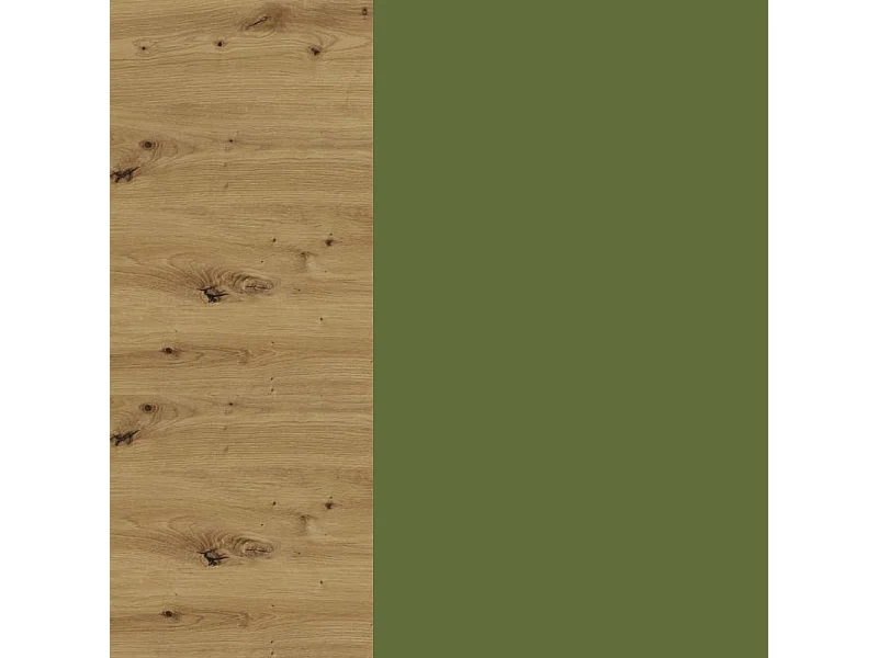 ECKHÄNGESCHRANK Brerra RAL 6025 farngrün Matt / Eiche Artisan Matt 60 / 60 / 96cm