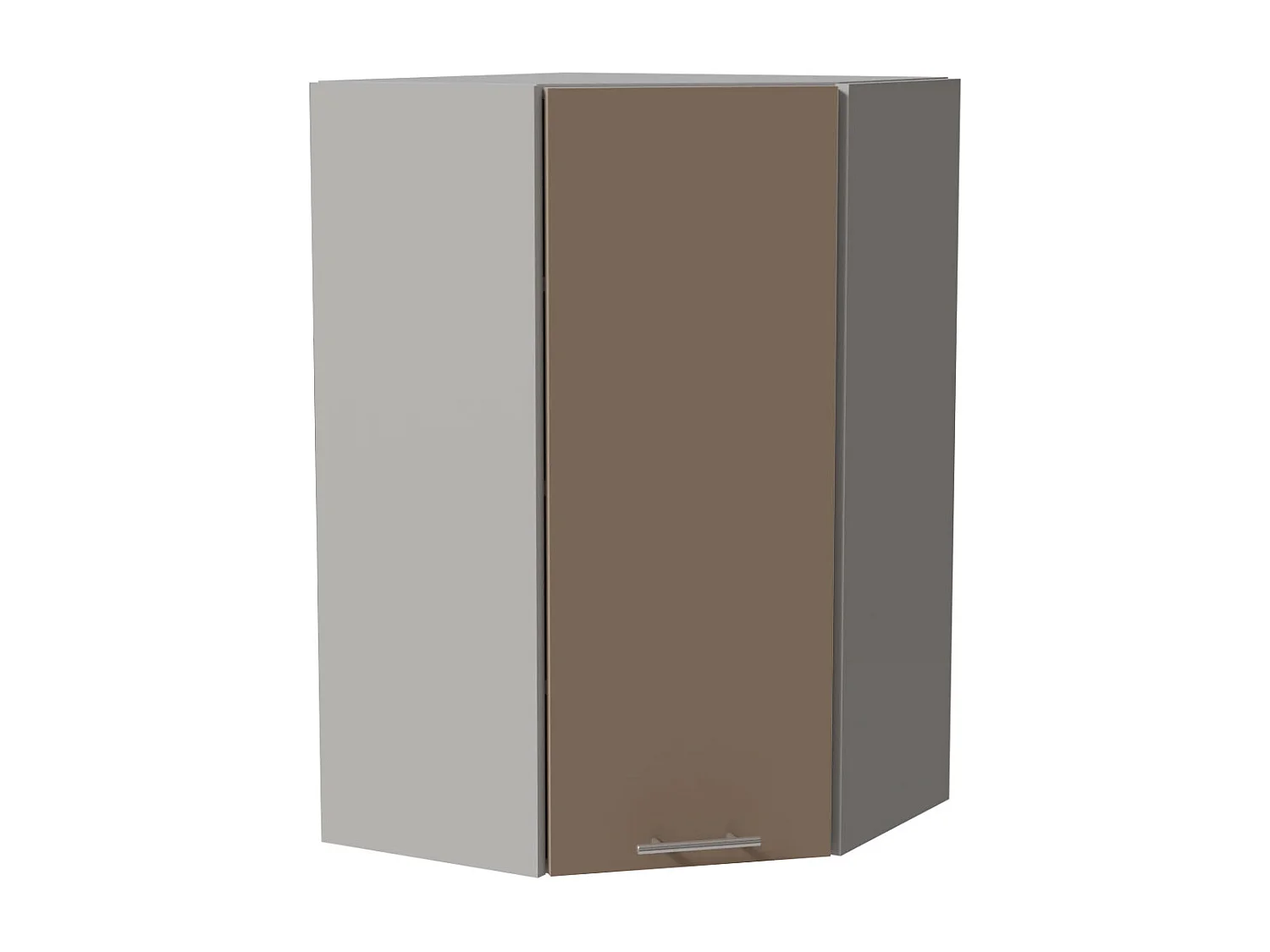 ECKHÄNGESCHRANK Brerra RAL 1019 graubeige Matt / Grau Matt 60 / 60 / 96cm
