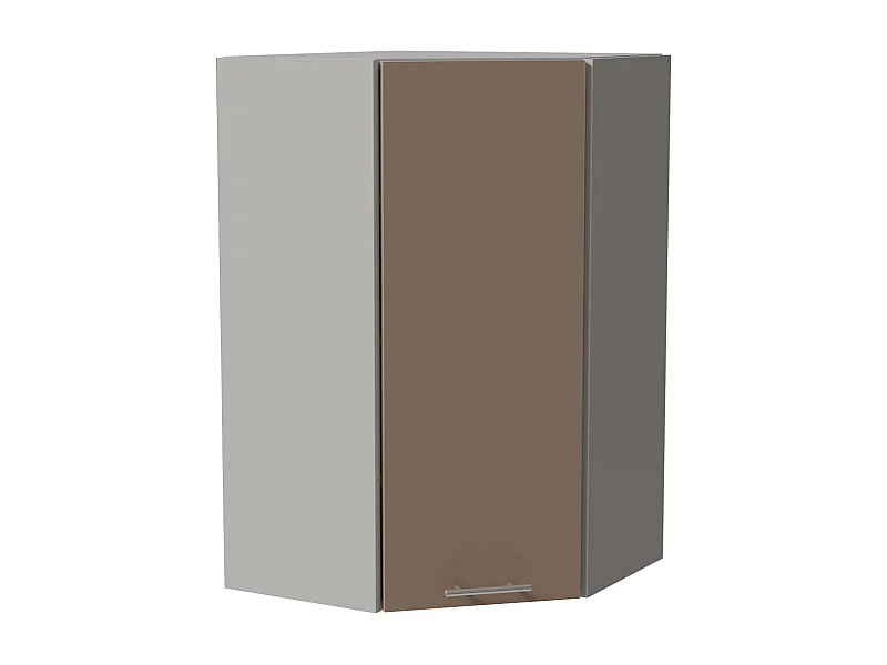 ECKHÄNGESCHRANK Brerra RAL 1019 graubeige Matt / Grau Matt 60 / 60 / 96cm