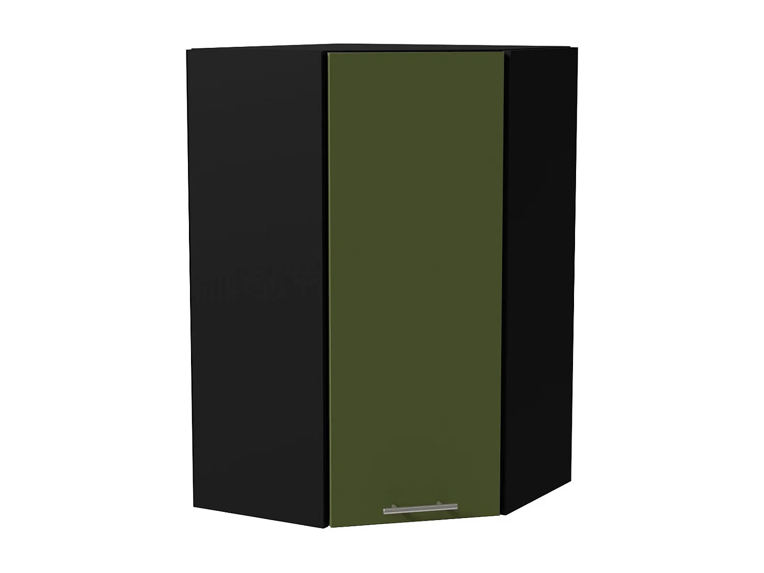 ECKHÄNGESCHRANK Brerra RAL 6025 farngrün Matt / Schwarz Matt 60 / 60 / 96cm