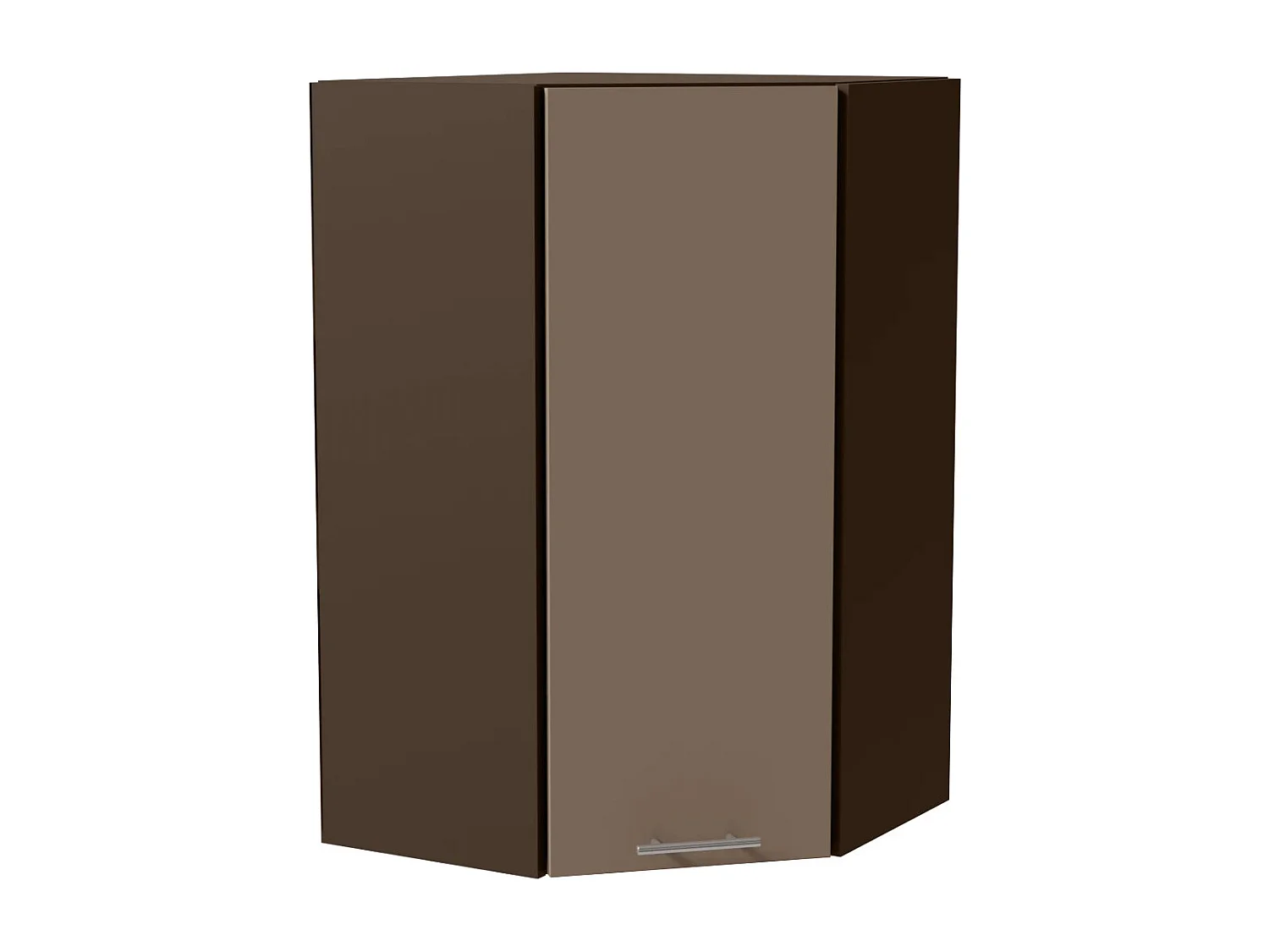 ECKHÄNGESCHRANK Brerra RAL 1019 graubeige Matt / Lava Matt 60 / 60 / 96cm