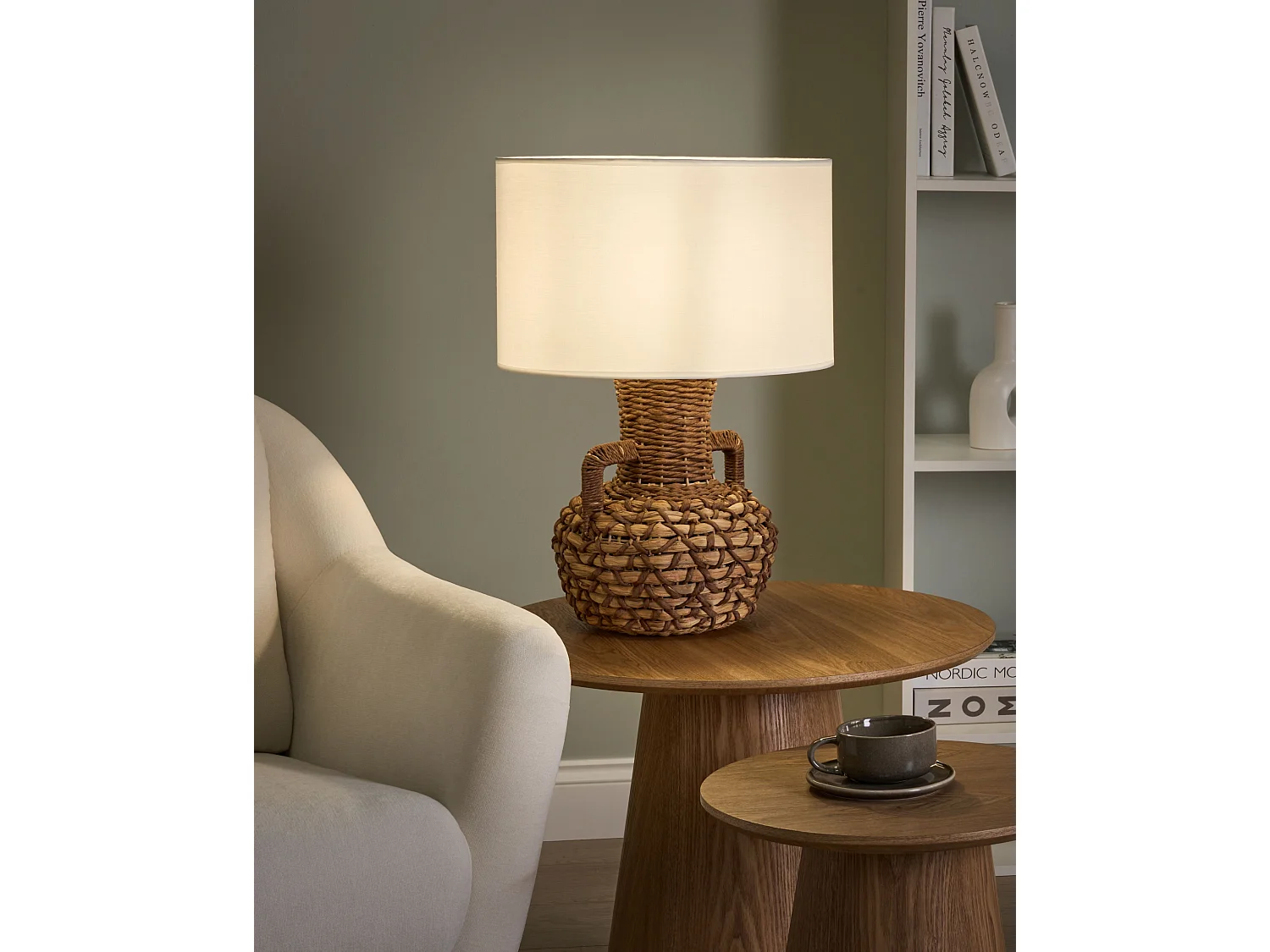 Lampe à poser RENARD Corde en papier Naturel