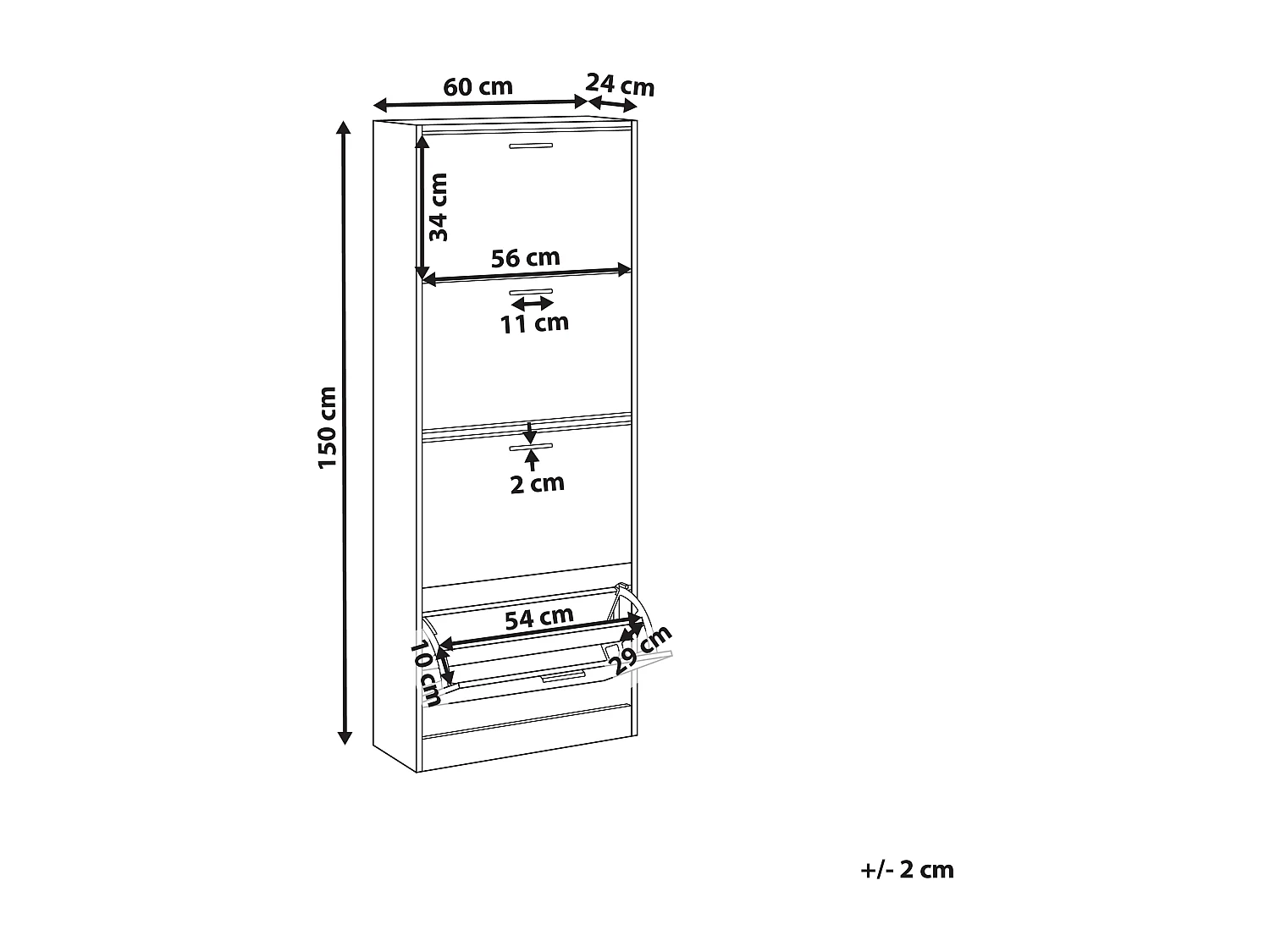 Meuble à chaussures BOWRAL Marron clair