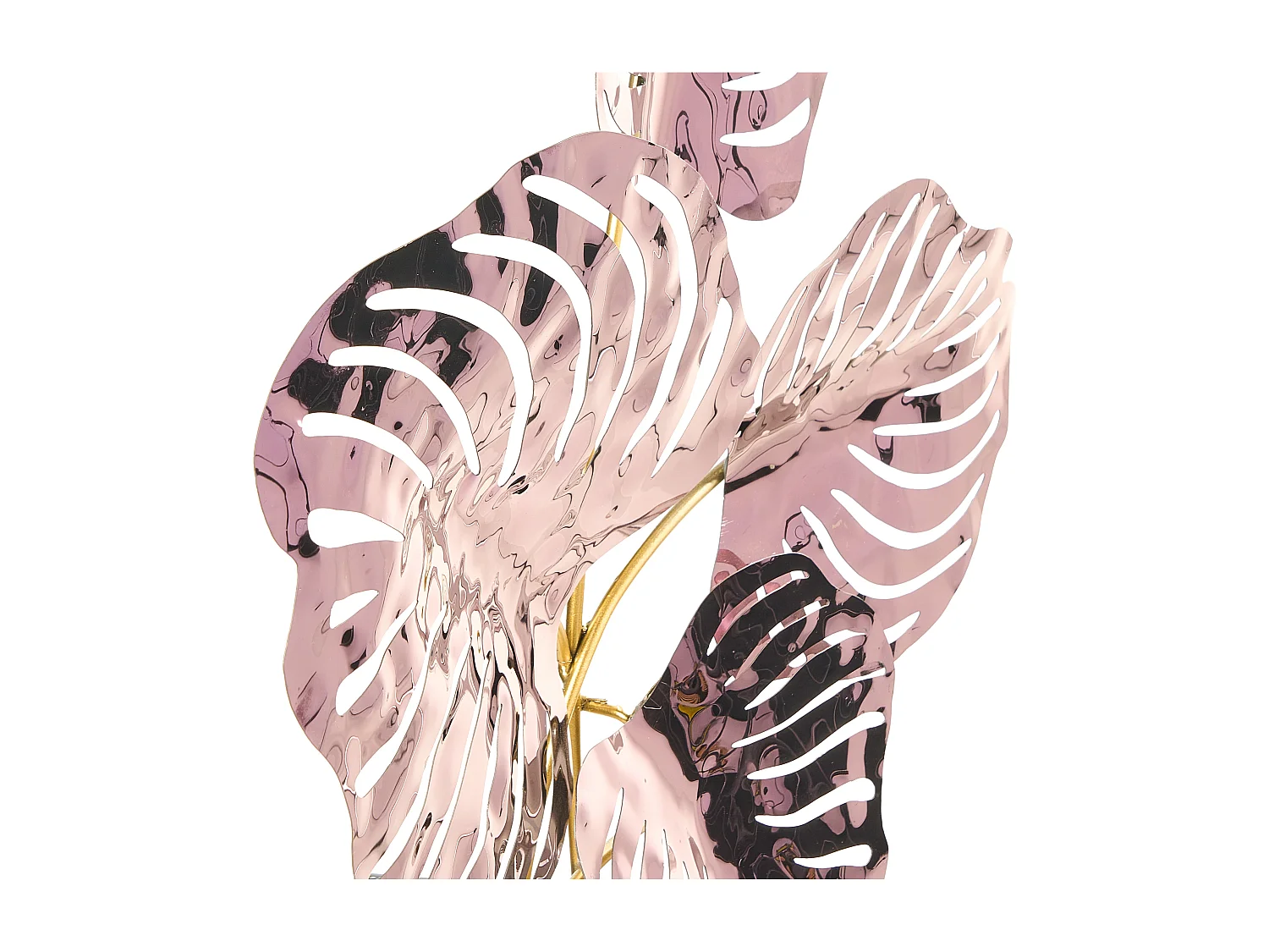 Décoration murale Feuille HOLMIUM Métal 50 cm Pourpre