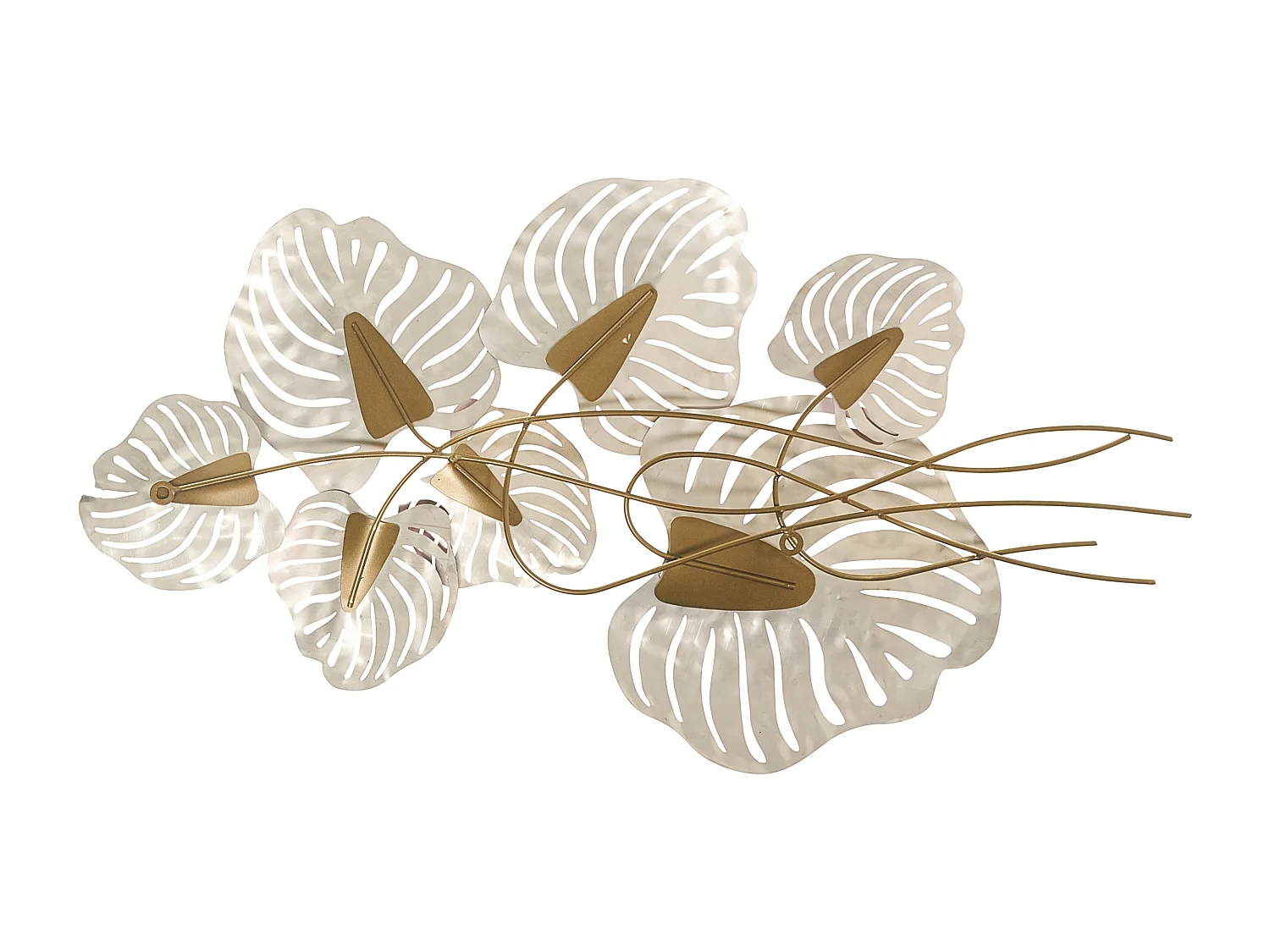 Décoration murale Feuille HOLMIUM Métal 50 cm Pourpre