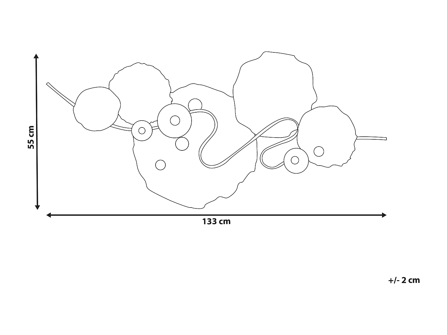 Décoration murale IRIDIUM Métal 55 cm Multicolore