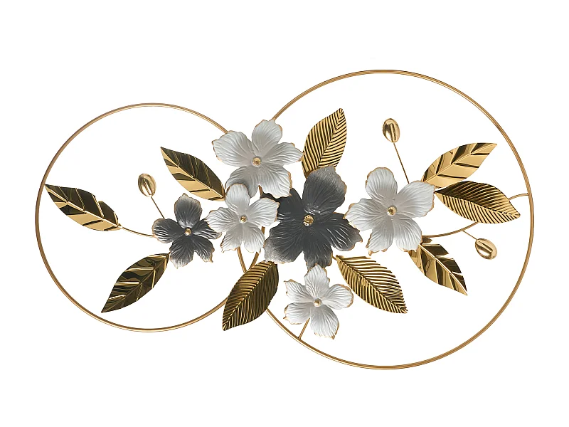 Décoration murale Feuille DYSPROSIUM Métal 61 cm Doré