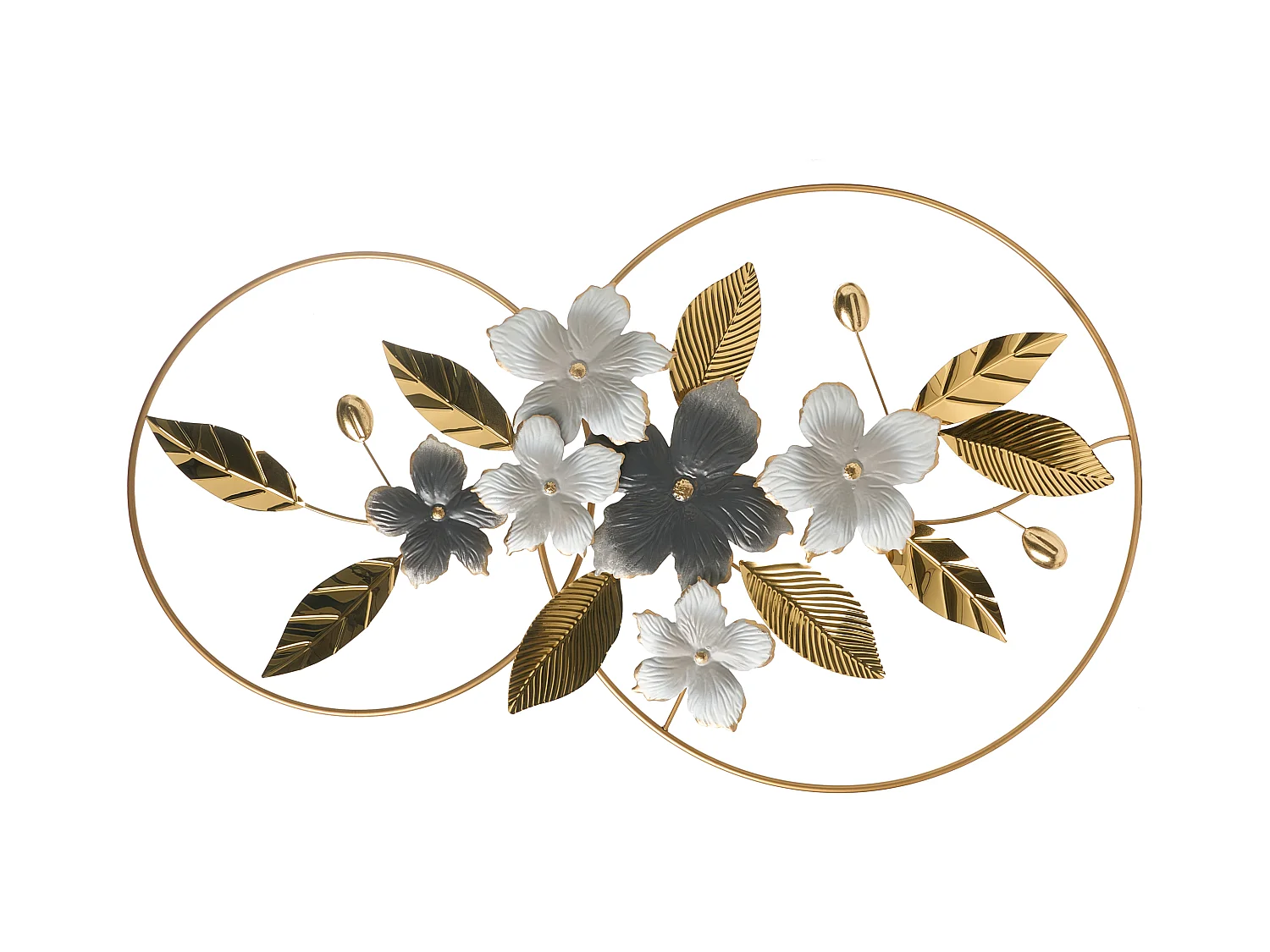 Décoration murale Feuille DYSPROSIUM Métal 61 cm Doré