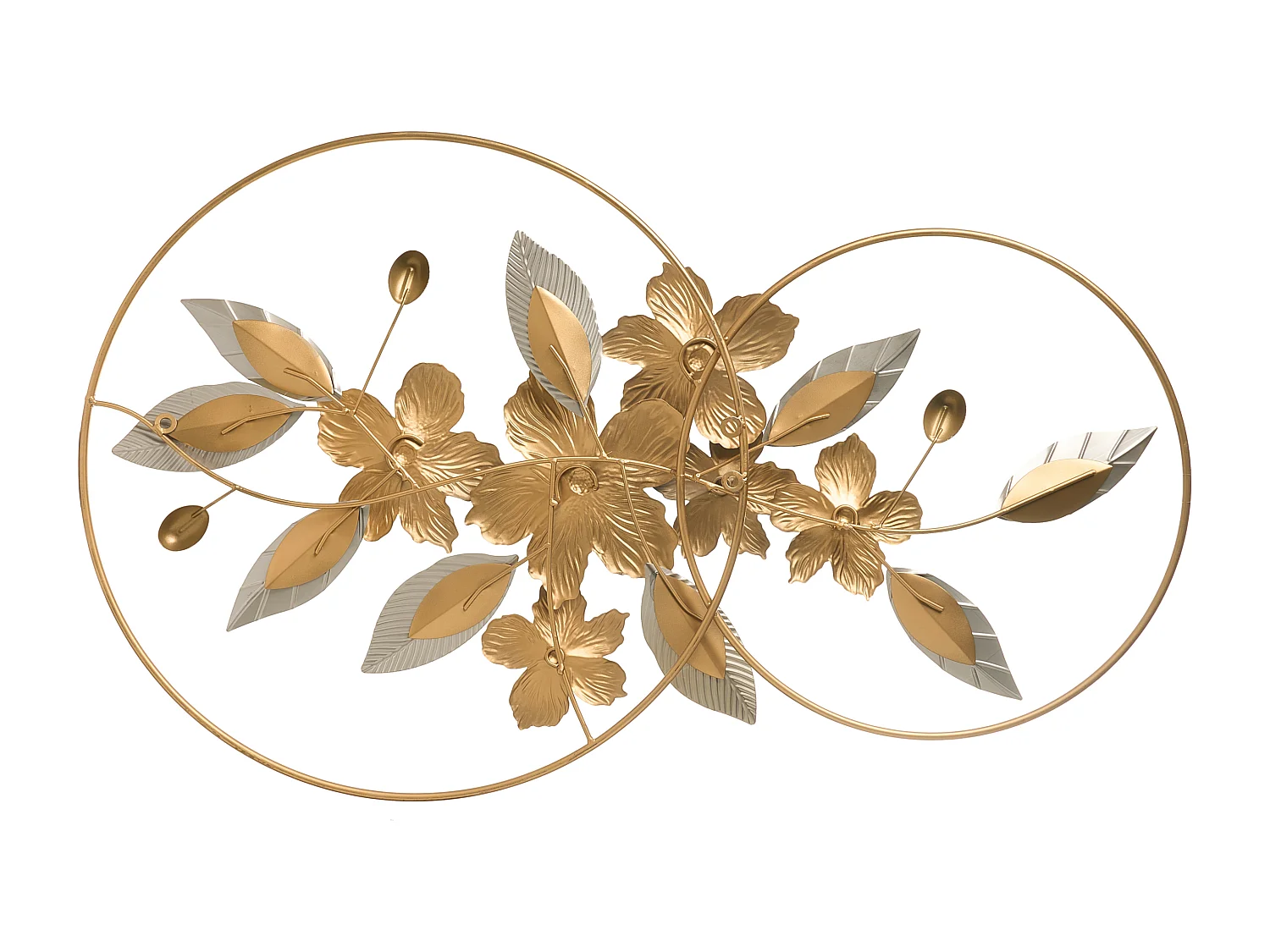 Décoration murale Feuille DYSPROSIUM Métal 61 cm Doré