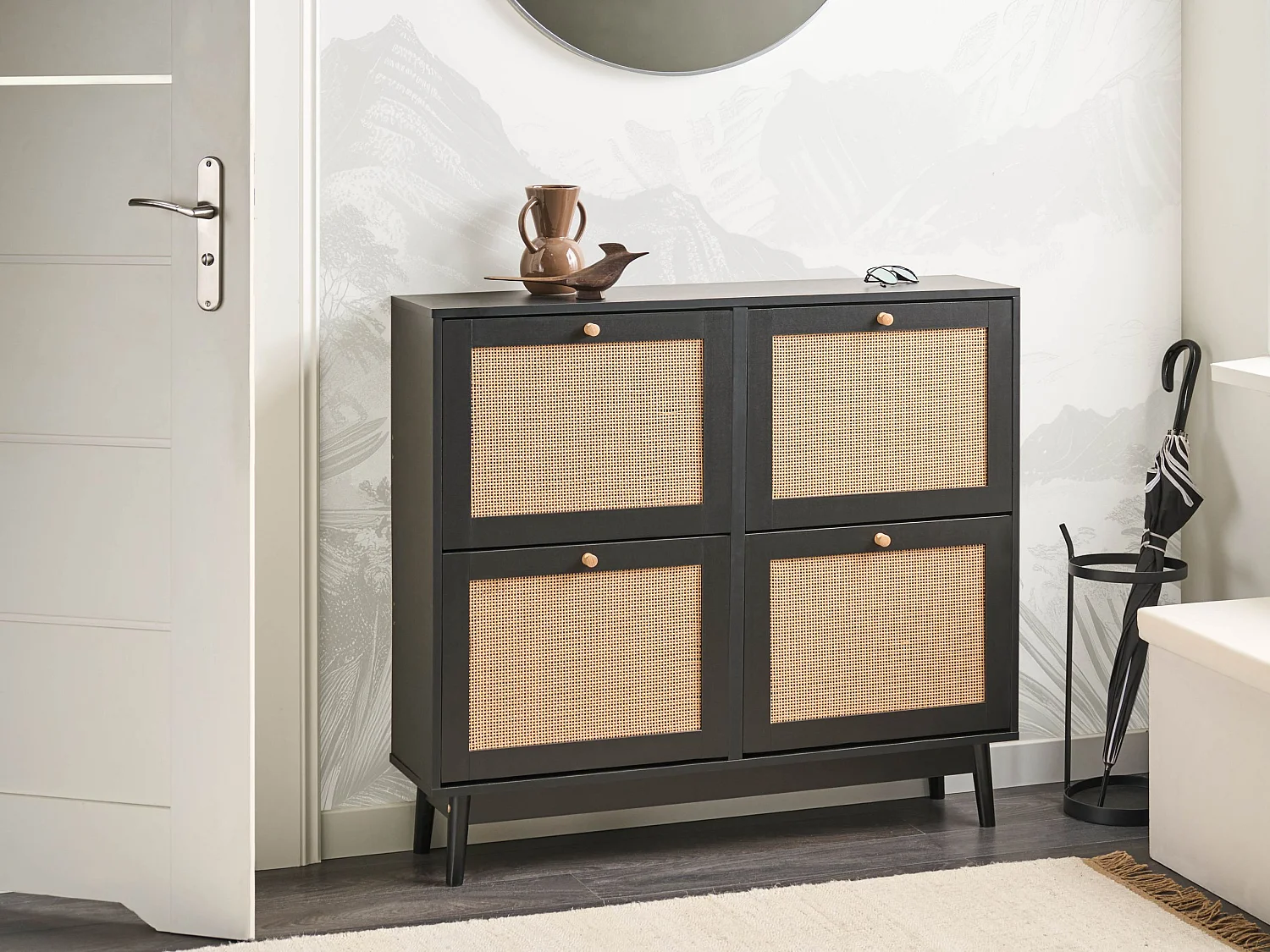 Shoe Storage Cabinet ARMIDALE Black