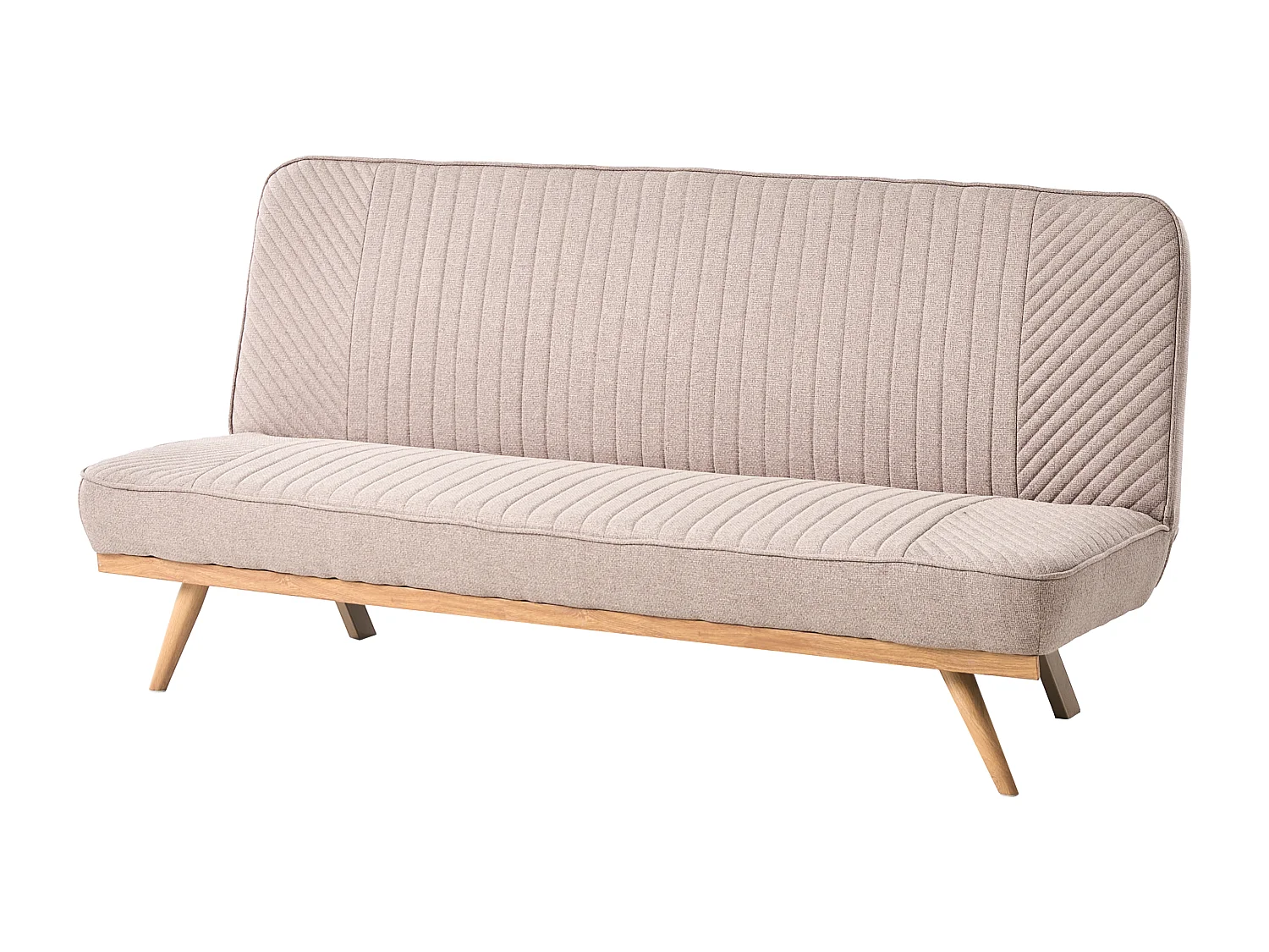 Canapé-lit 2 places KALFAFEL Tissu Marron clair