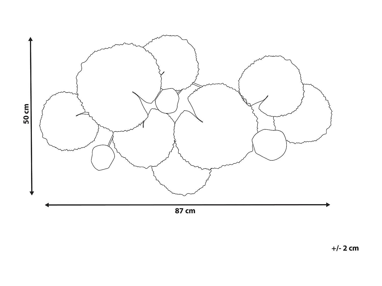 Décoration murale FRANCIUM Métal 50 cm Multicolore