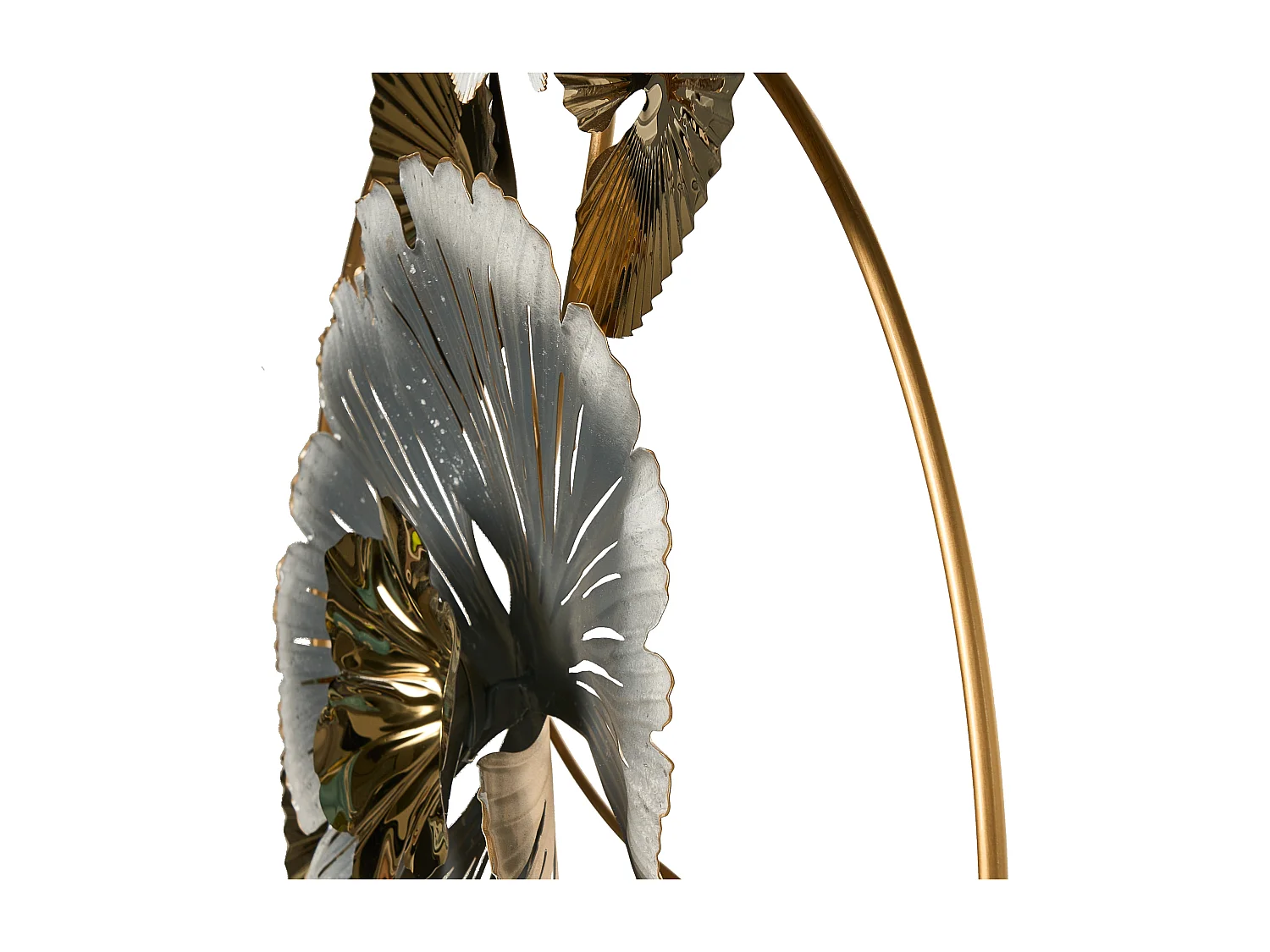 Décoration murale Fleur TERBIUM Métal 56 cm Doré