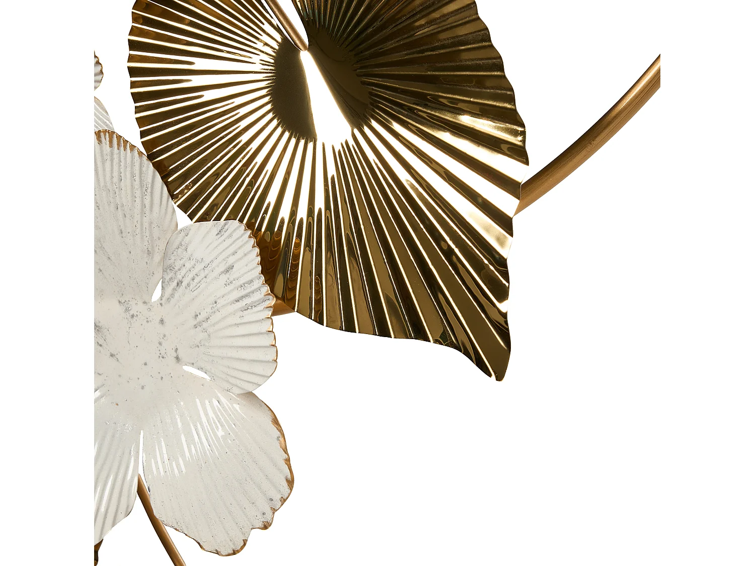 Décoration murale Fleur TERBIUM Métal 56 cm Doré