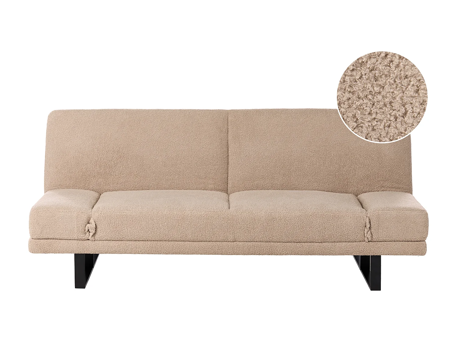 Canapé-lit 2 places YORK Bouclé Beige sable