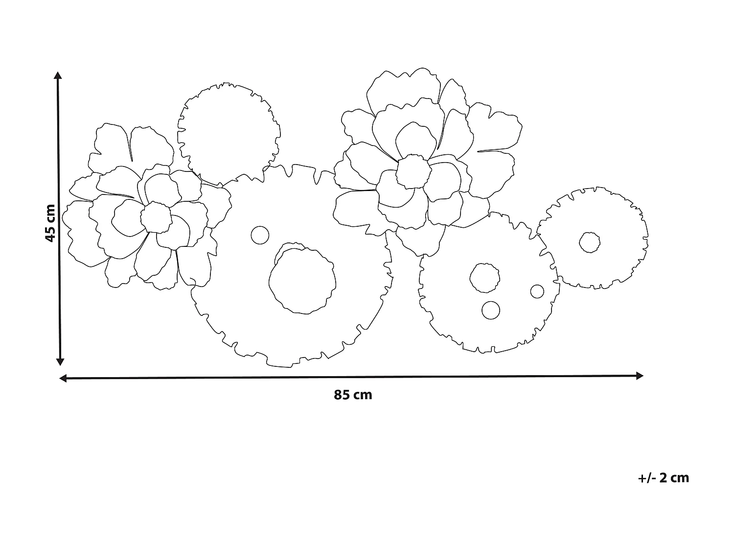 Décoration murale Fleur GADOLINIUM Métal 45 cm Multicolore