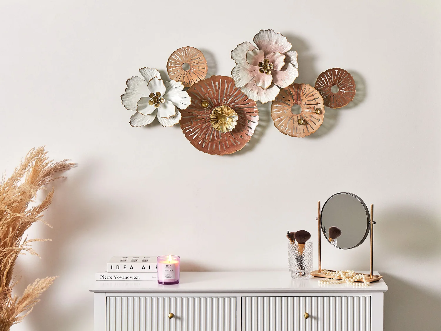 Décoration murale Fleur GADOLINIUM Métal 45 cm Multicolore