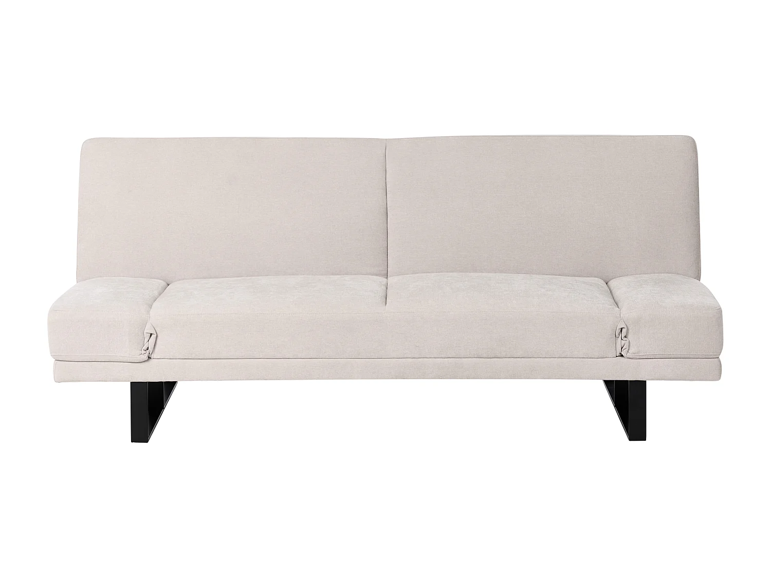 Canapé-lit 2 places YORK Tissu chenille Beige clair