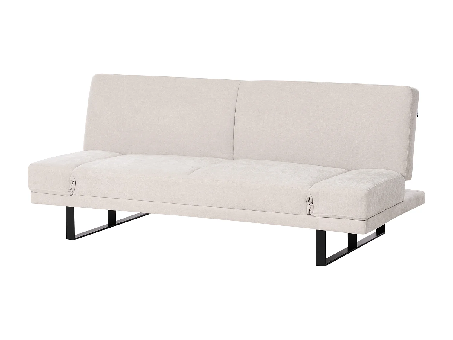 Canapé-lit 2 places YORK Tissu chenille Beige clair