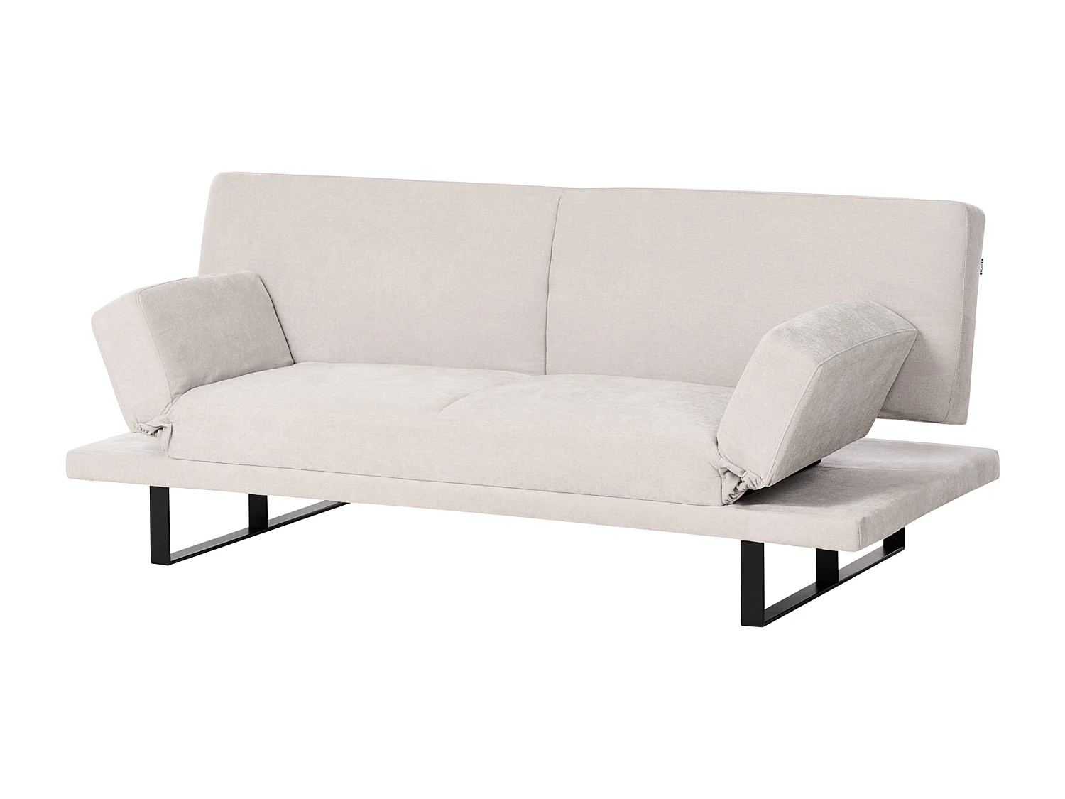 Canapé-lit 2 places YORK Tissu chenille Beige clair