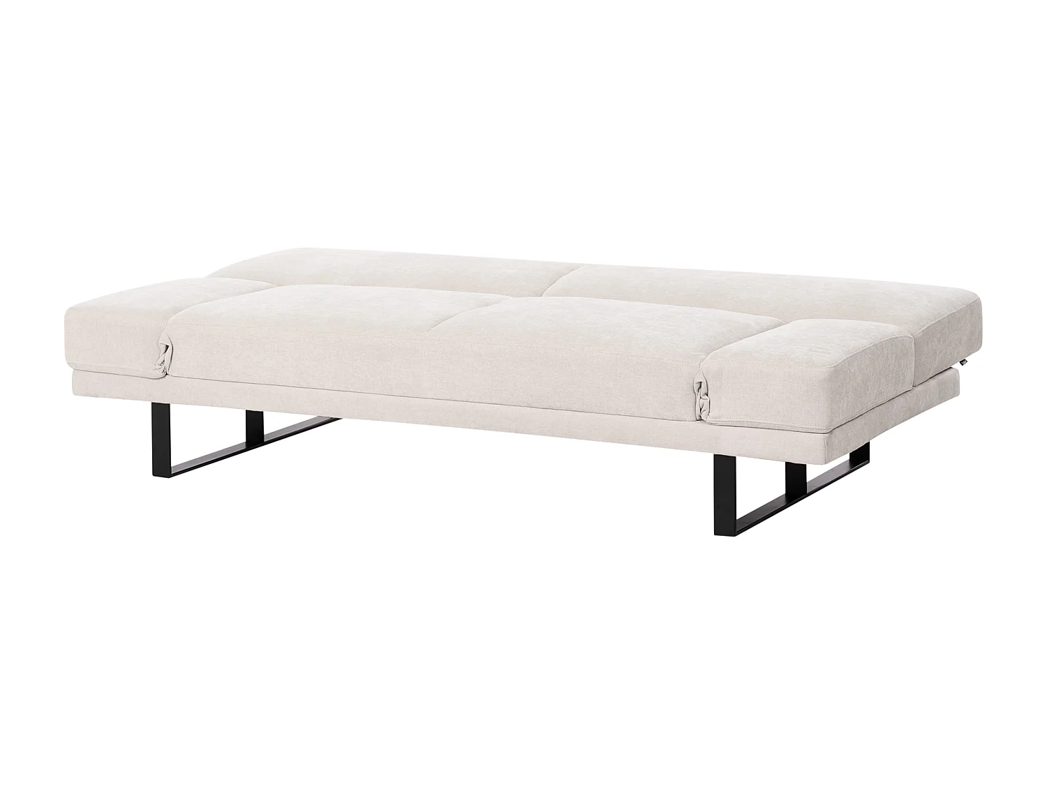 Canapé-lit 2 places YORK Tissu chenille Beige clair