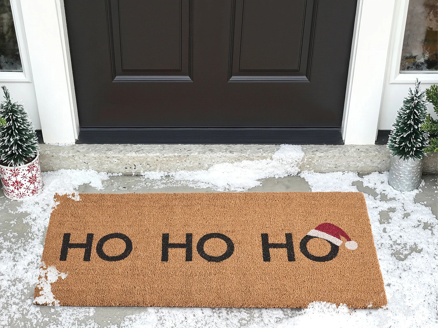 Paillasson PALAKPAKIN Naturel 55 x 120 cm Motif de Noël Fibre de coco