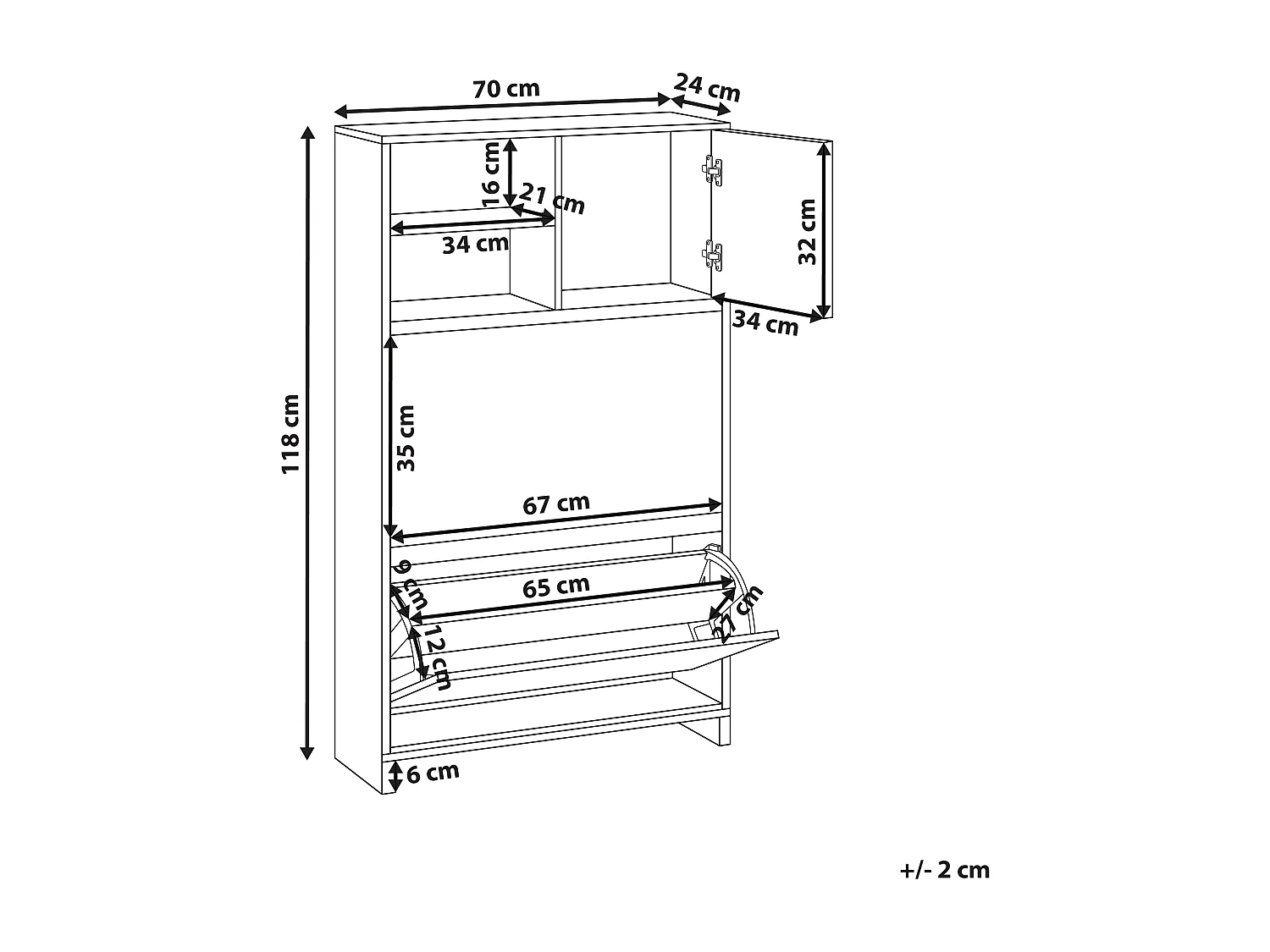 Meuble à chaussures COBAR Blanc