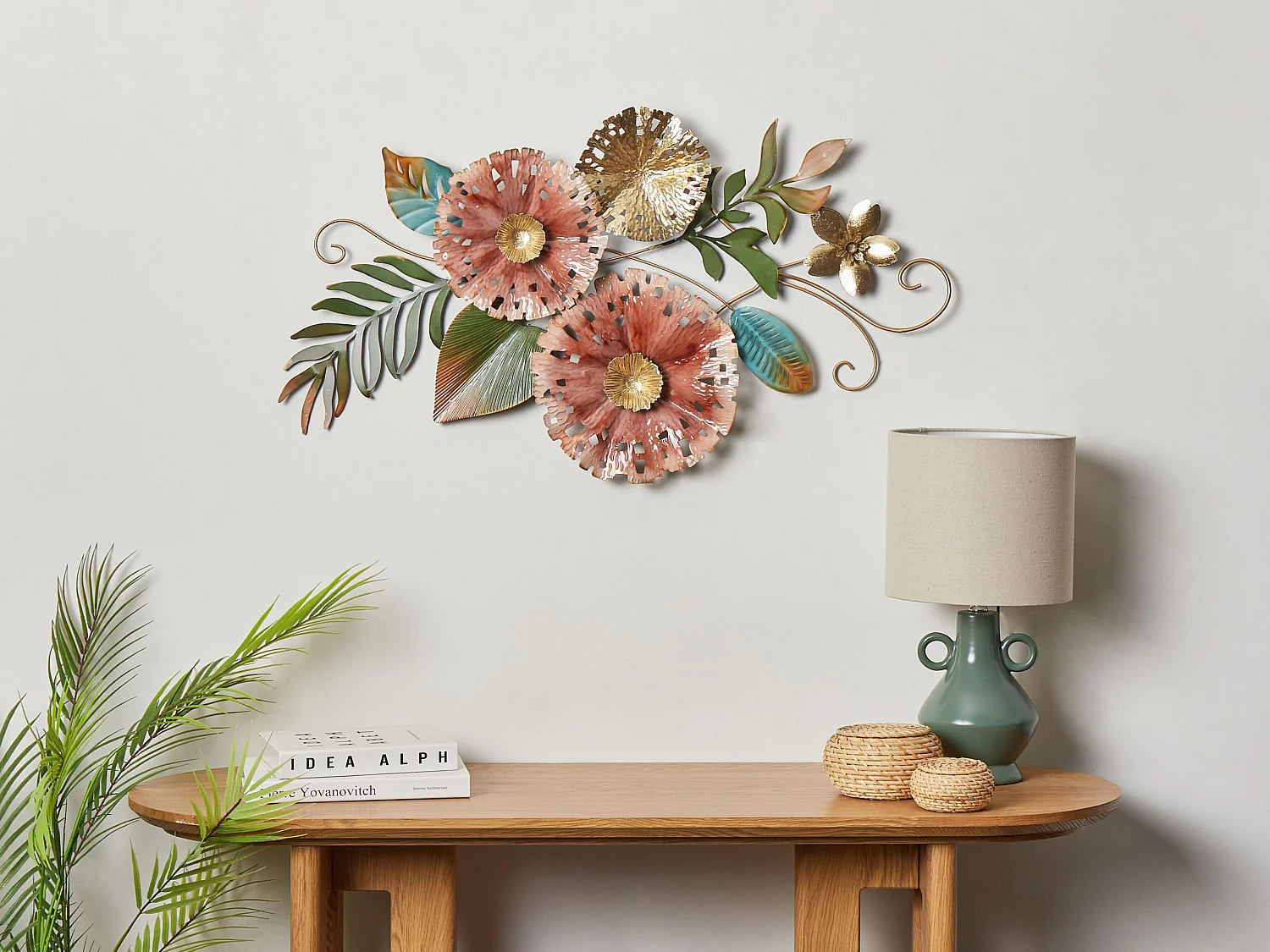 Décoration murale Fleur TECHNETIUM 50 cm Multicolore