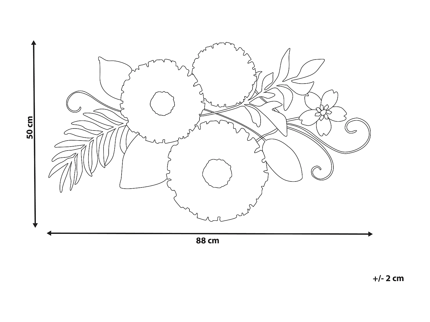 Décoration murale Fleur TECHNETIUM 50 cm Multicolore