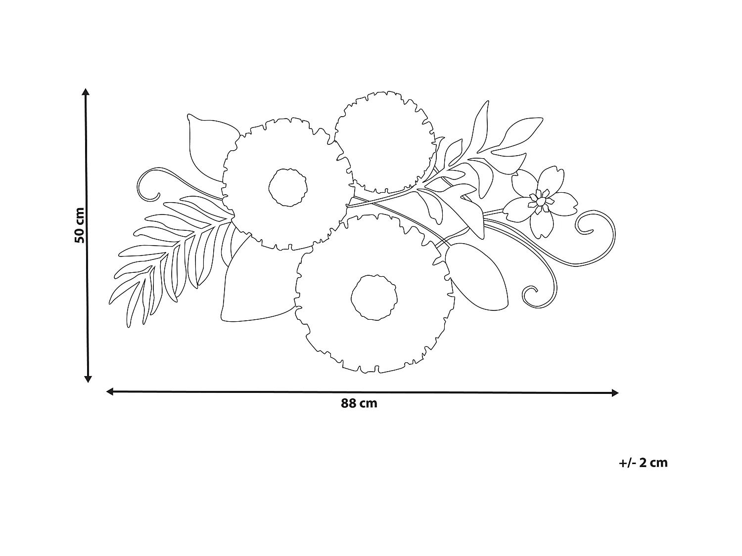 Décoration murale Fleur TECHNETIUM 50 cm Multicolore